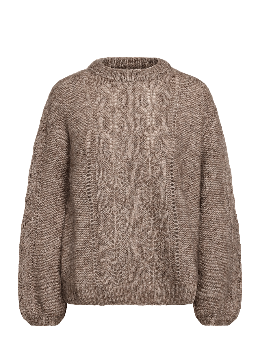 Monki - Mohair Blend Sweater - striktrøjer - beige medium dusty - 0
