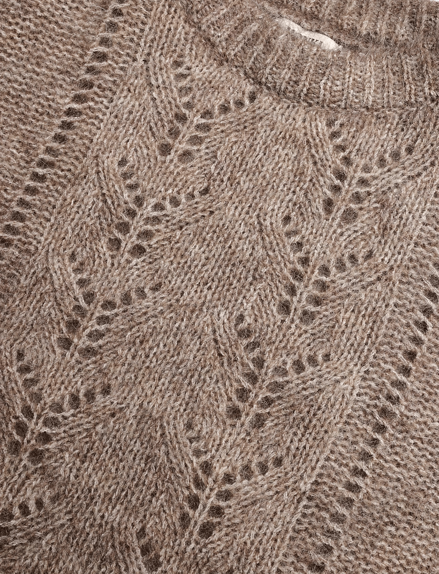 Monki - Mohair Blend Sweater - striktrøjer - beige medium dusty - 2