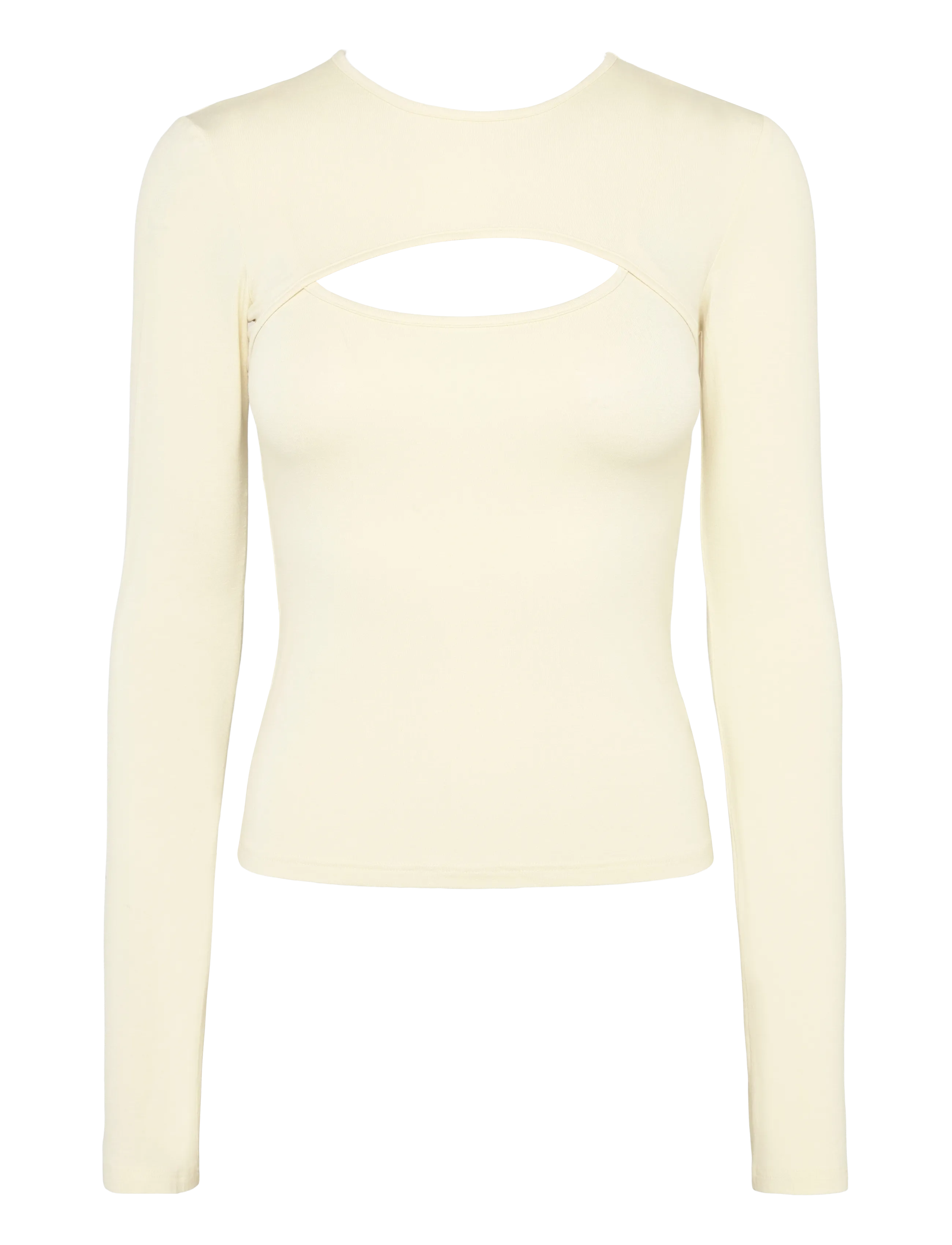 Monki Double Layered Longsleeve - Noor - YELLOW DUSTY LIGHT / yellow