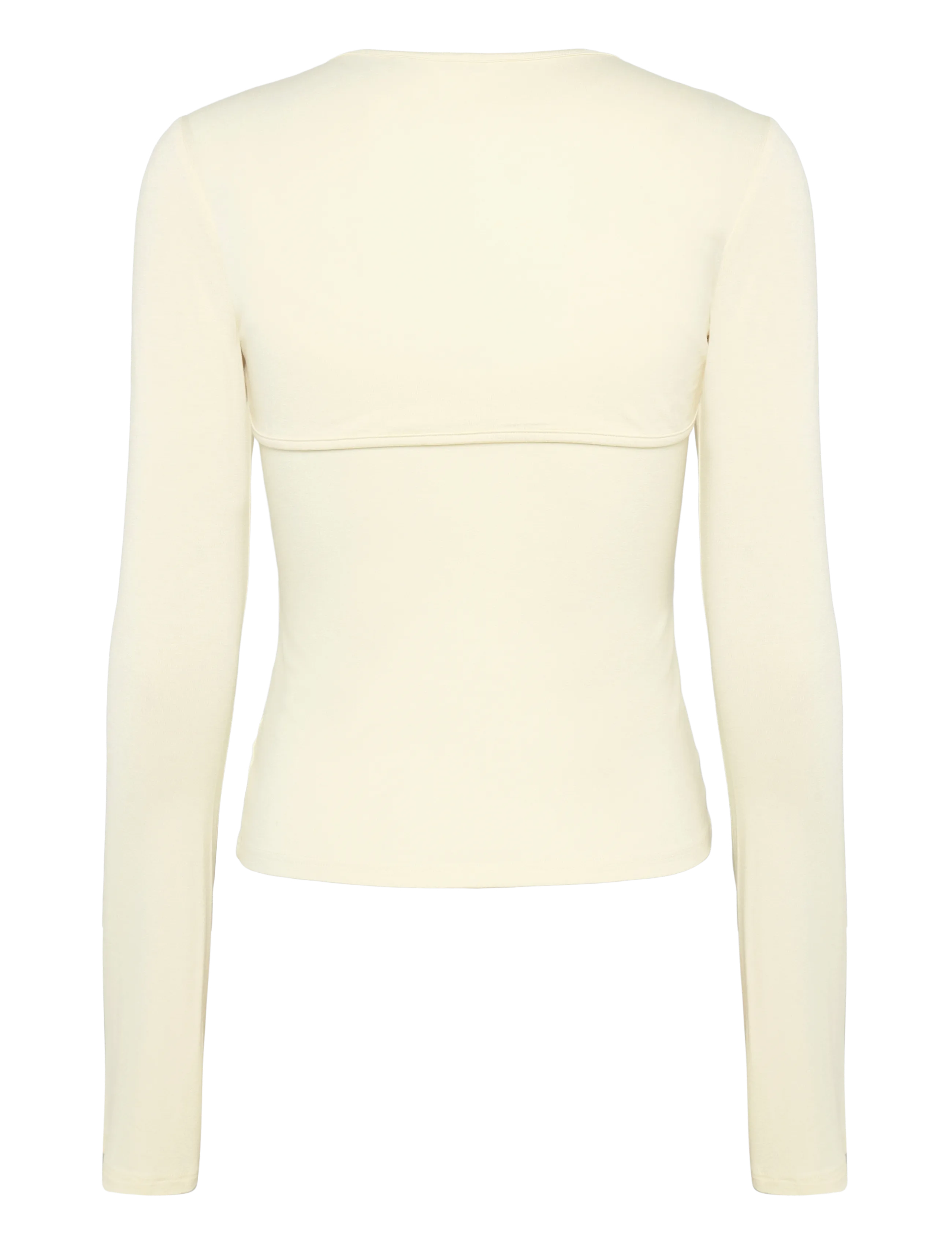 Monki - Double Layered Longsleeve - yellow dusty light - 1