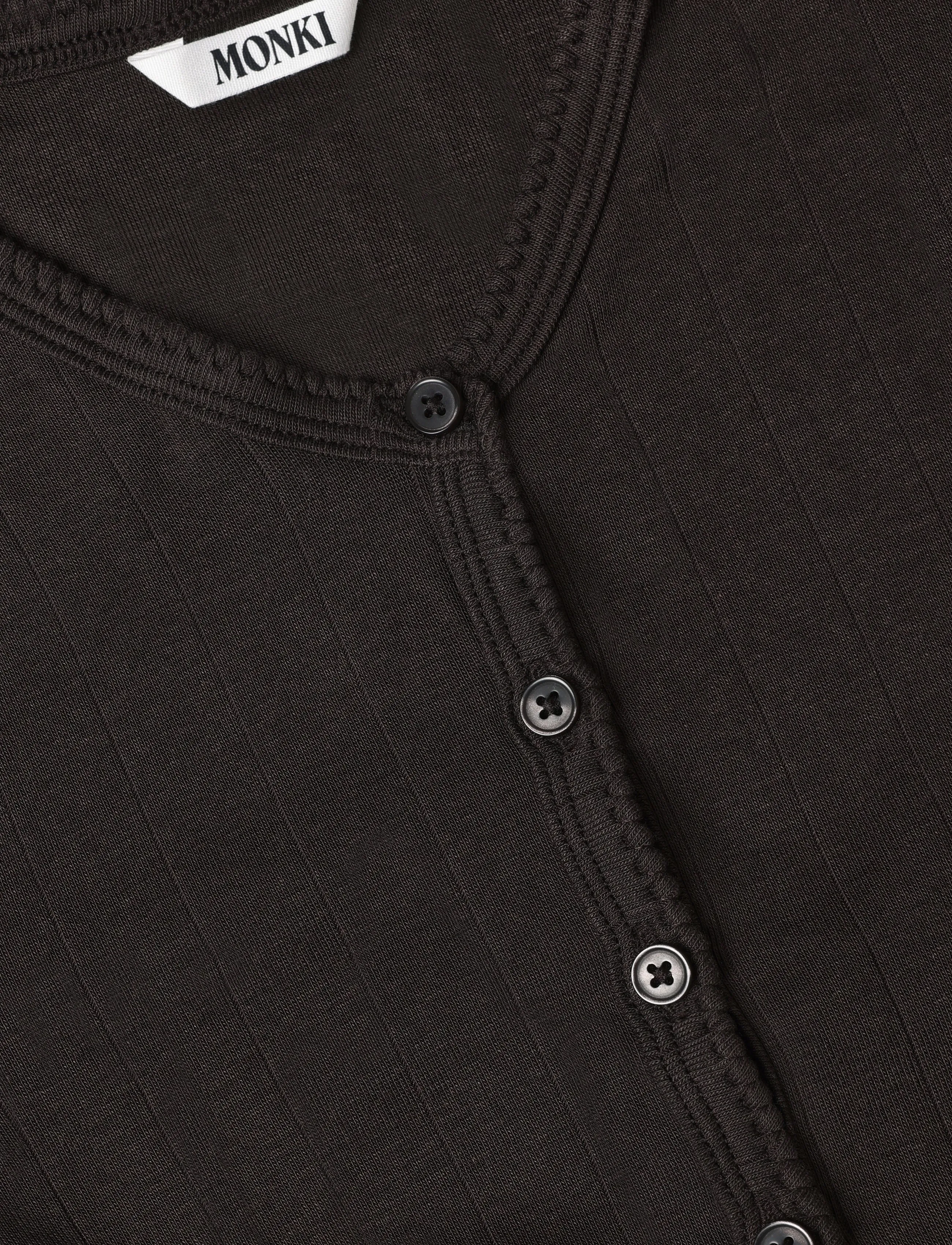 Monki - Ribbed Cardigan - brown dark - 2