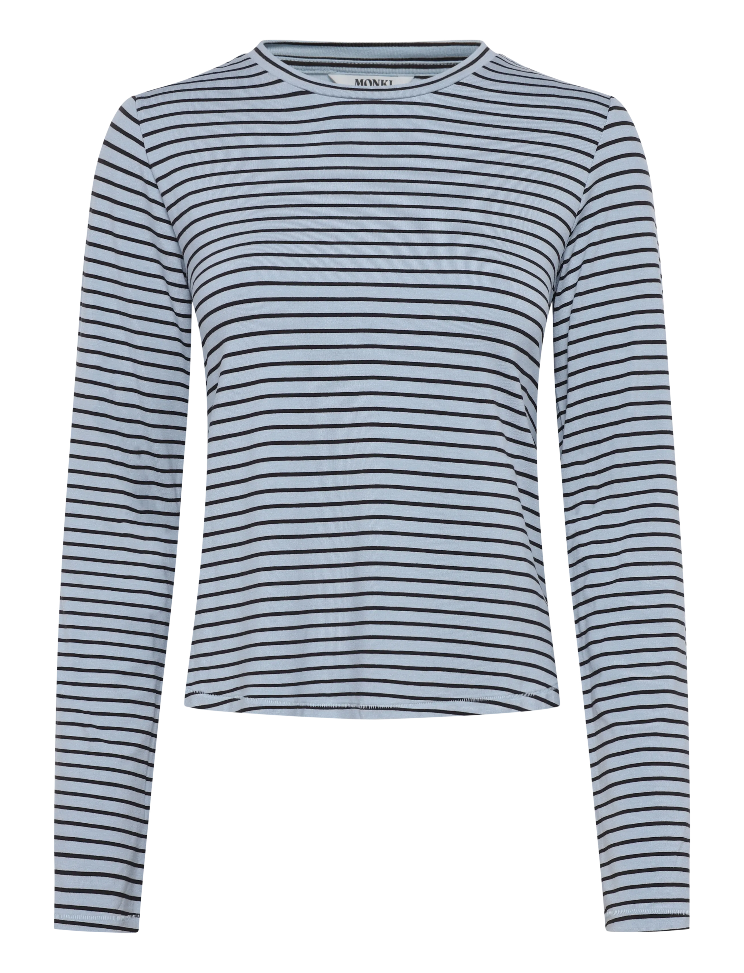 Monki Viscose Longsleeve - T-shirts & Toppar - BLUE DUSTY LIGHT / blue