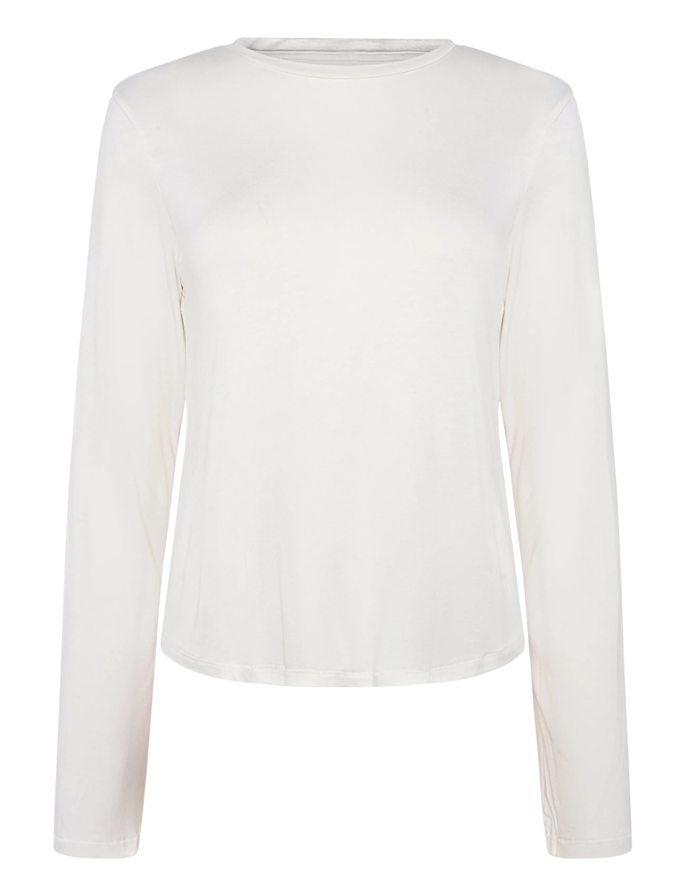 Monki Viscose Longsleeve - T-shirts & Toppar - WHITE LIGHT / white