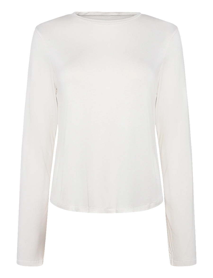 Monki - Viscose Longsleeve - pikkade varrukatega topid - white light - 0