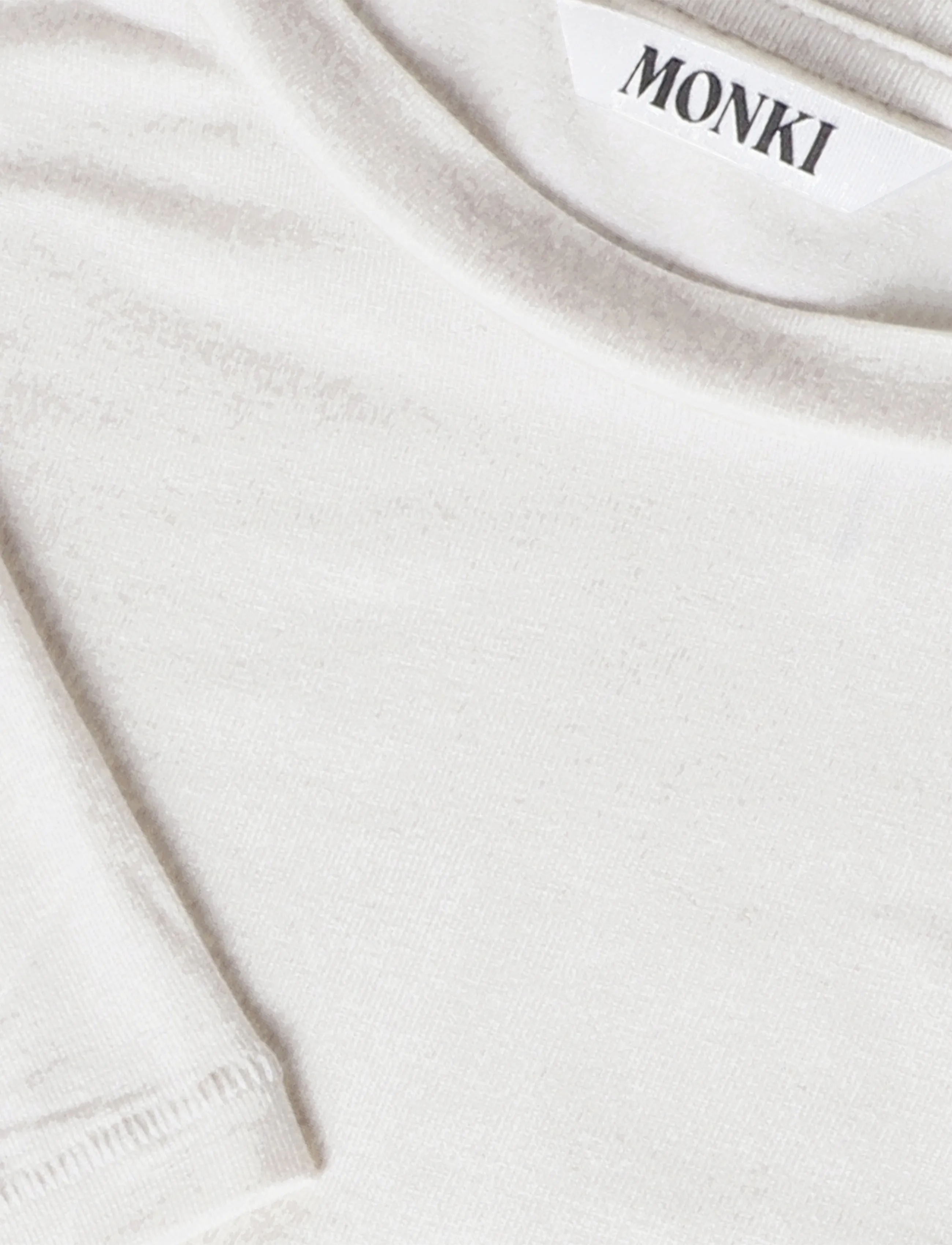 Monki - Viscose Longsleeve - långärmade toppar - white light - 2