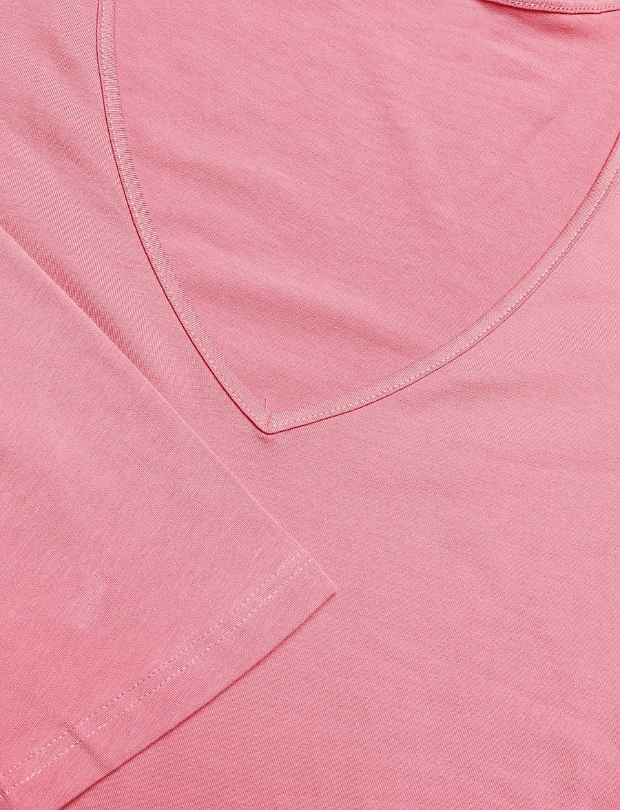 Monki - V-Neck Longsleeve - långärmade toppar - pink medium - 2