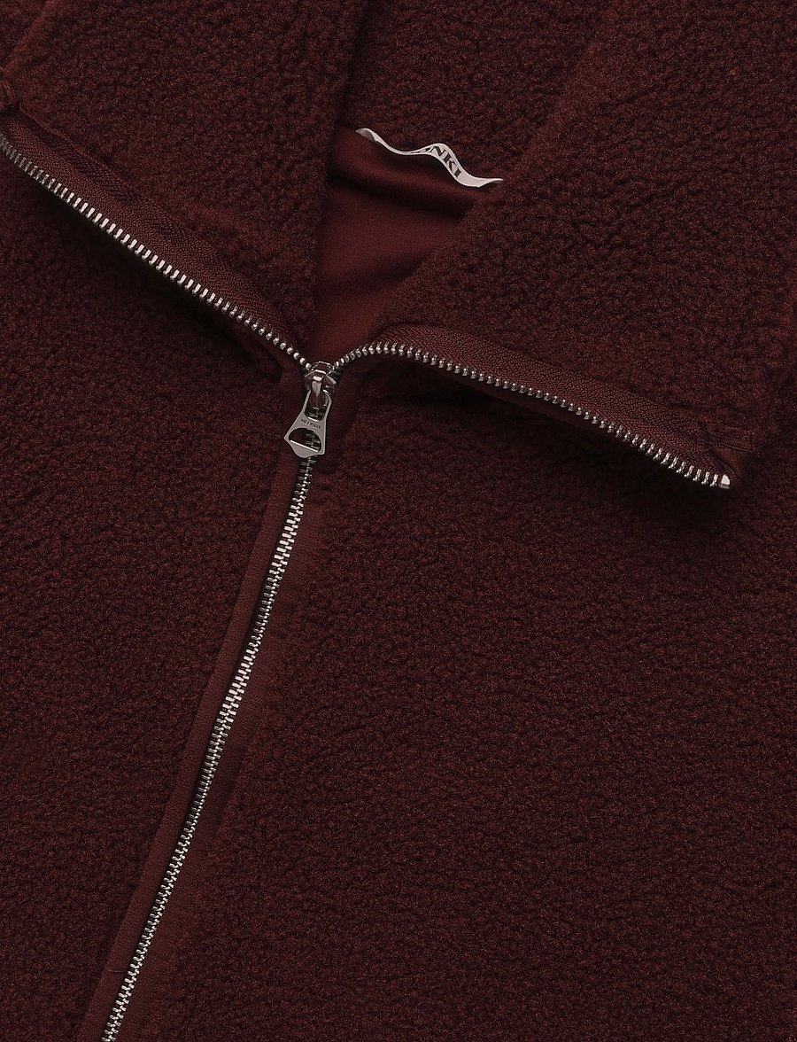 Monki - Waisted Pile Jacket - kunstpelz - red dark - 2