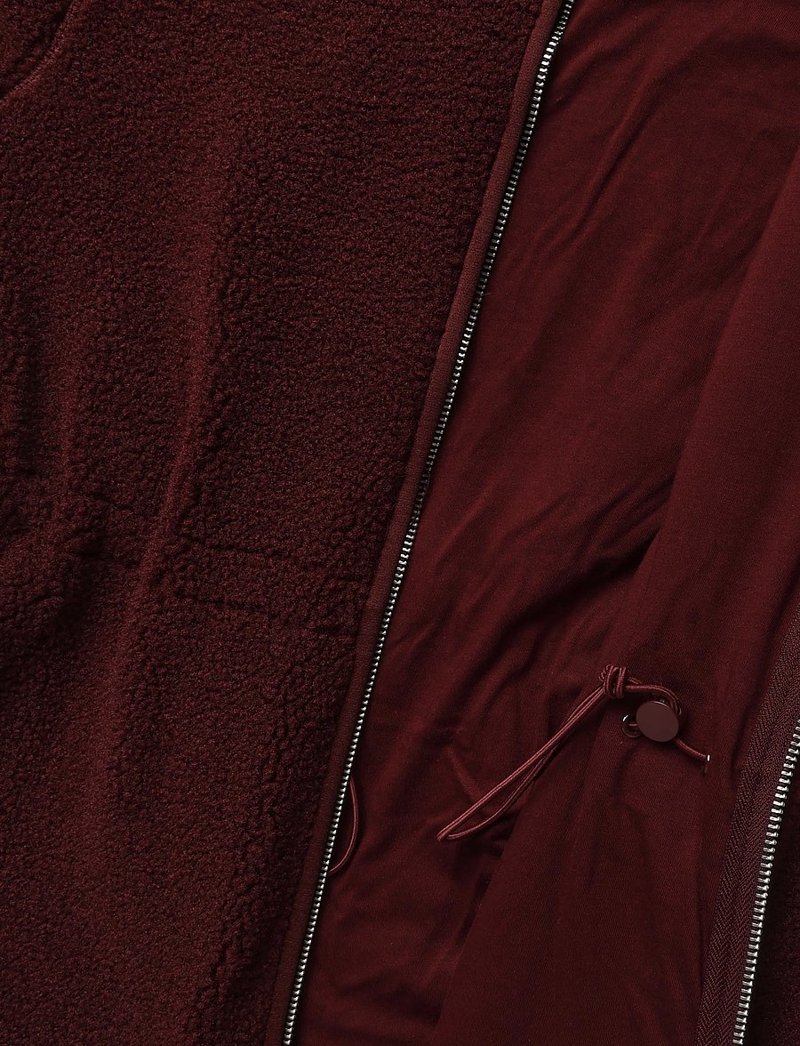 Monki - Waisted Pile Jacket - kunstpelz - red dark - 4