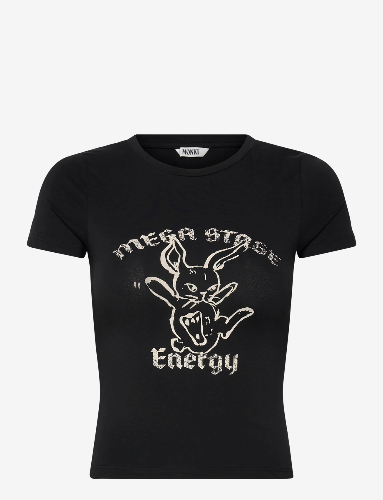 Monki - Tight Mini T-Shirt - t-shirts - white light - 0