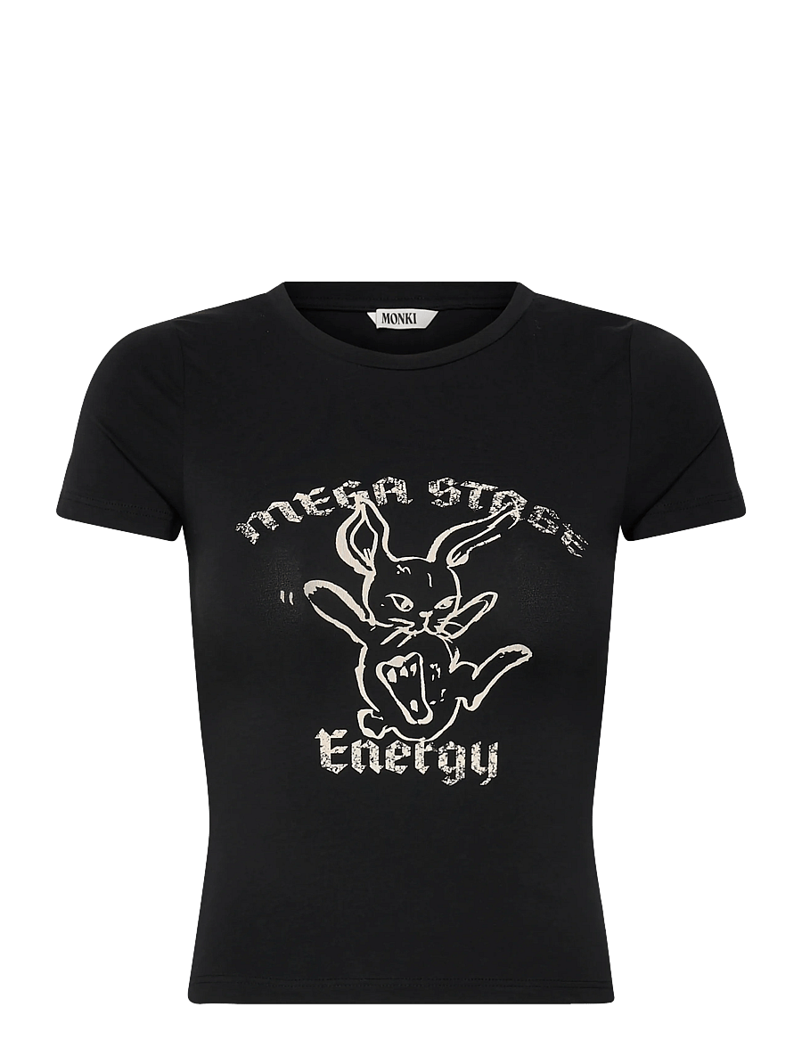 Monki - Tight Mini T-Shirt - t-shirts - white light - 0