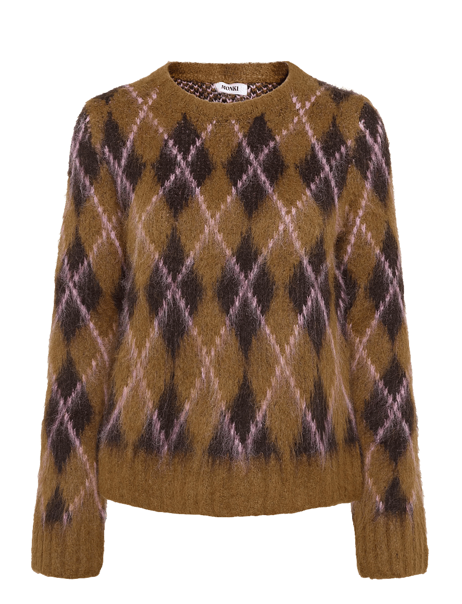 Monki - Knitted Sweater - stickade tröjor - brown dark - 0