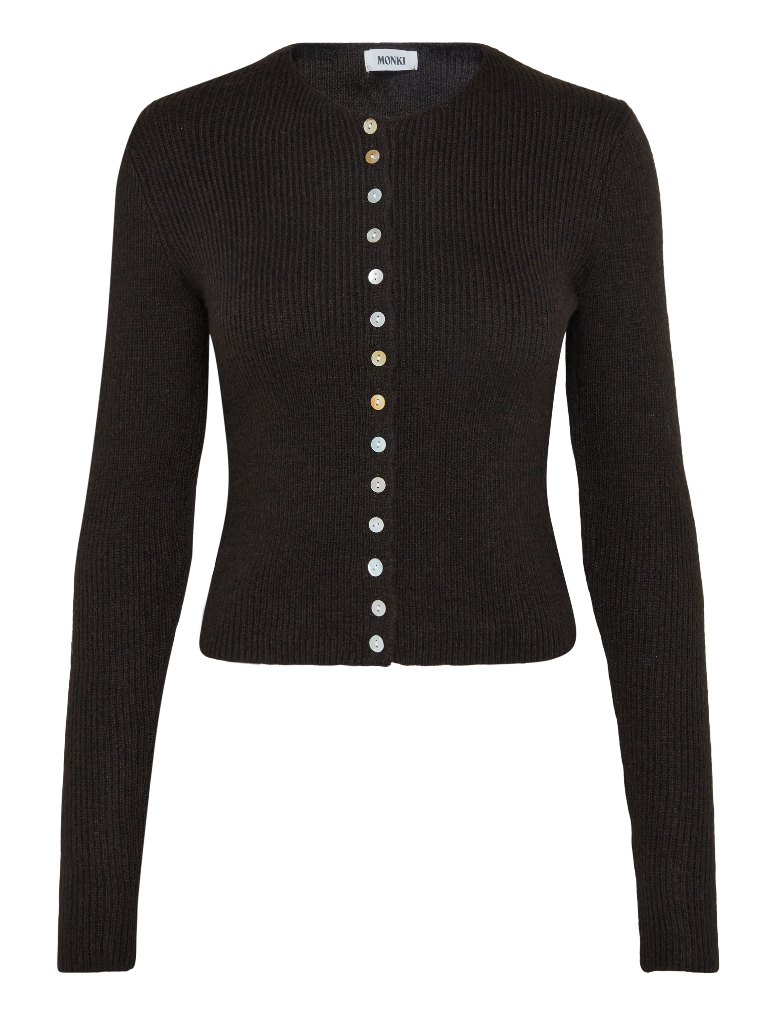 Monki Knitted Cardigan - Strickjacken - BROWN DARK / brown