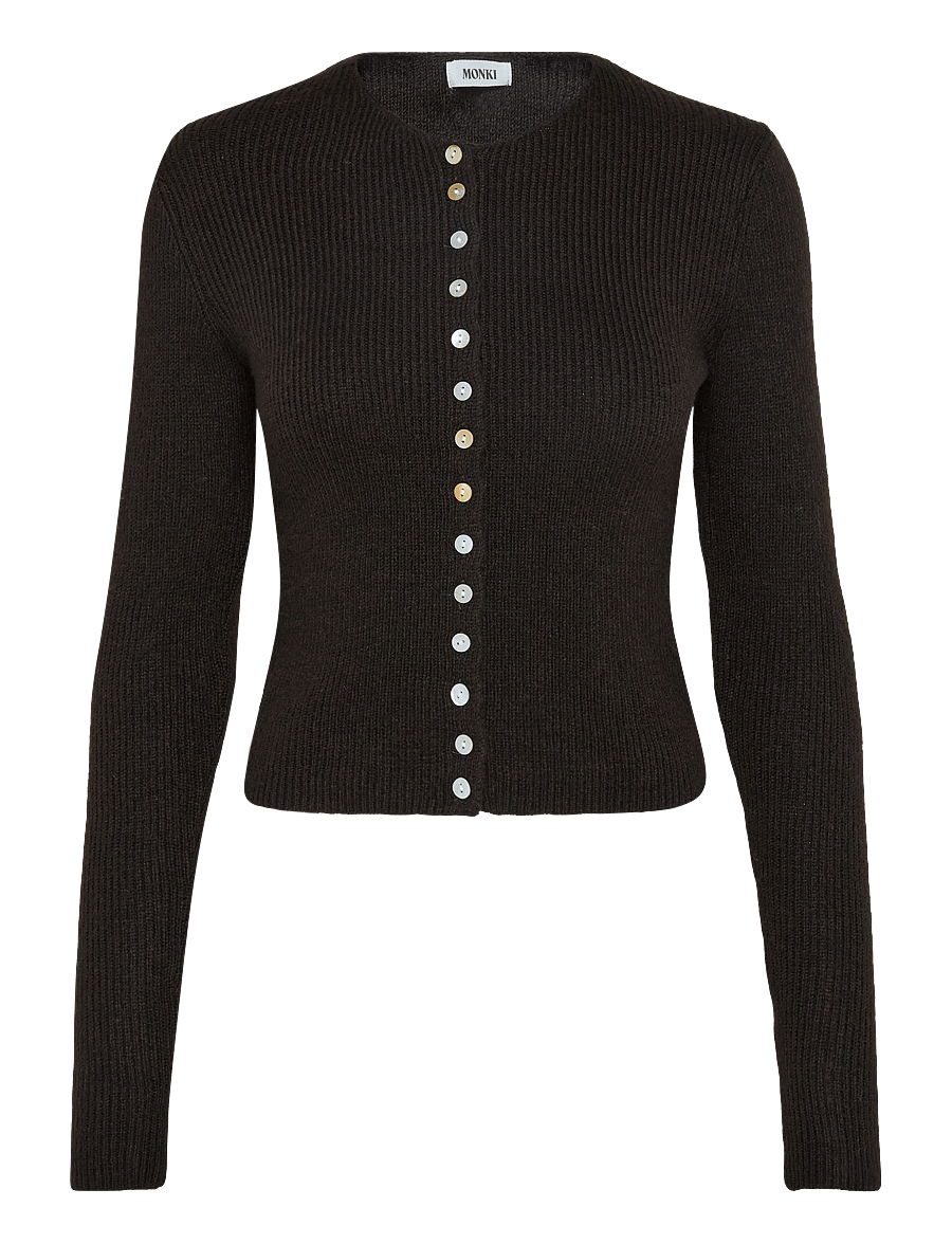 Monki - Knitted Cardigan - strickjacken - brown dark - 0