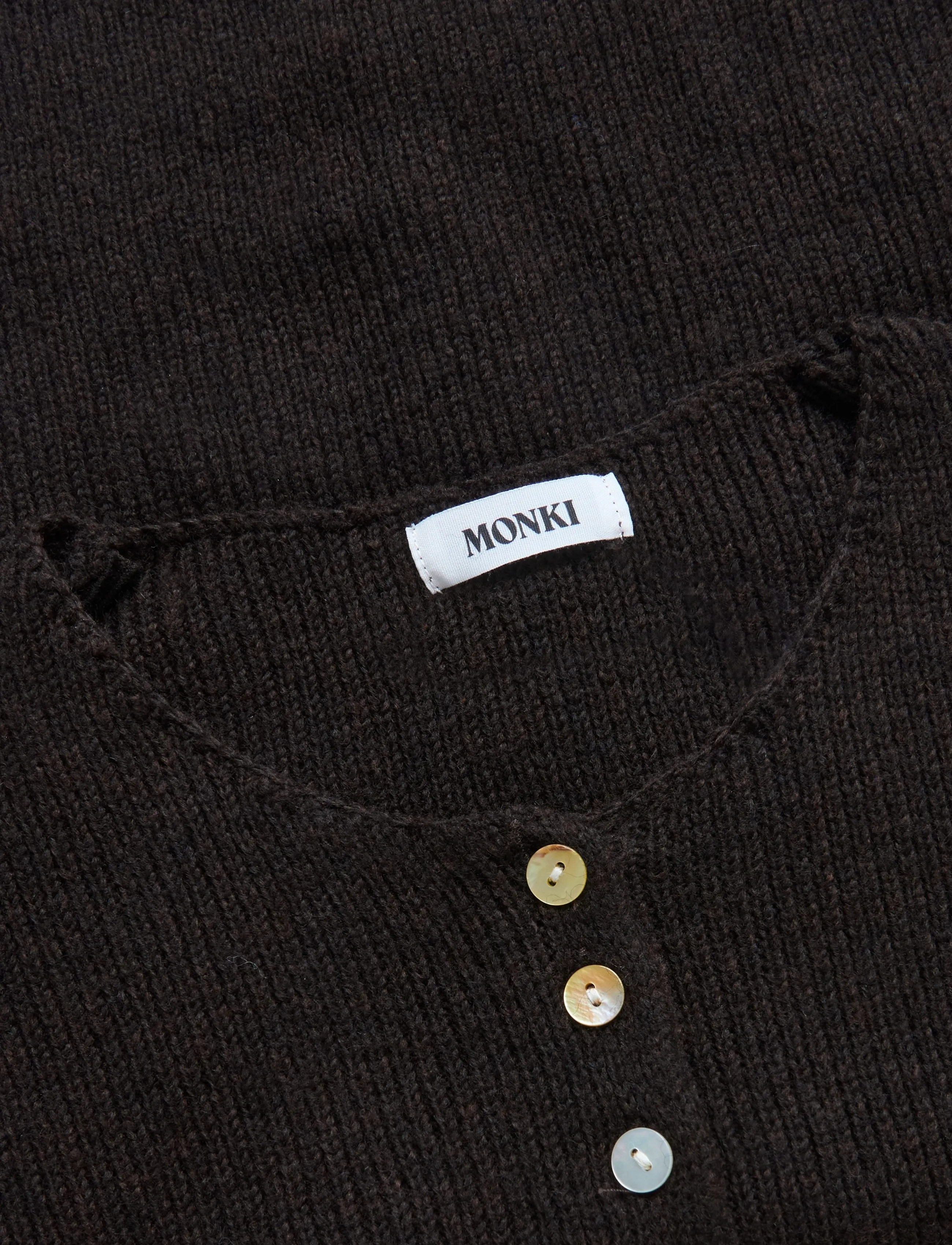 Monki - Knitted Cardigan - strickjacken - brown dark - 2