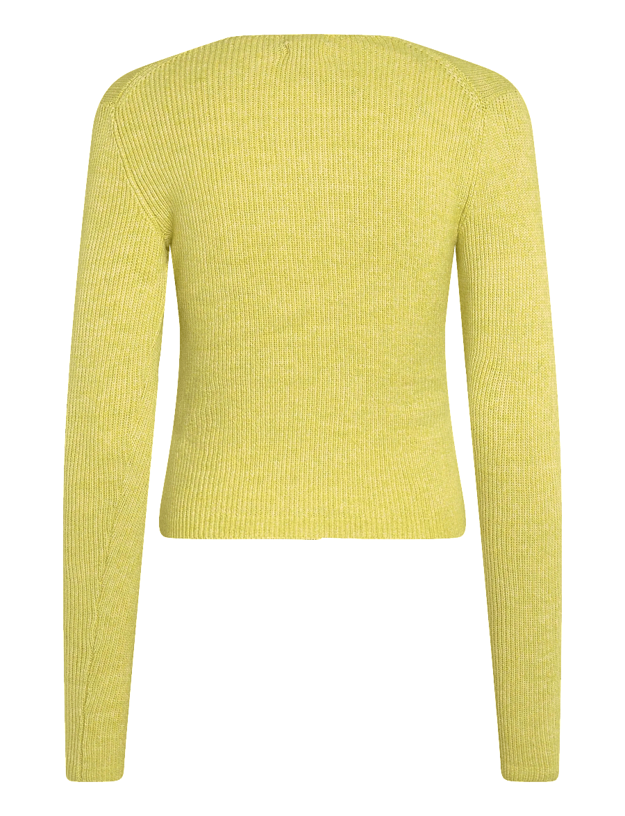 Monki - Knitted Cable Cardigan - strickjacken - yellow light - 1
