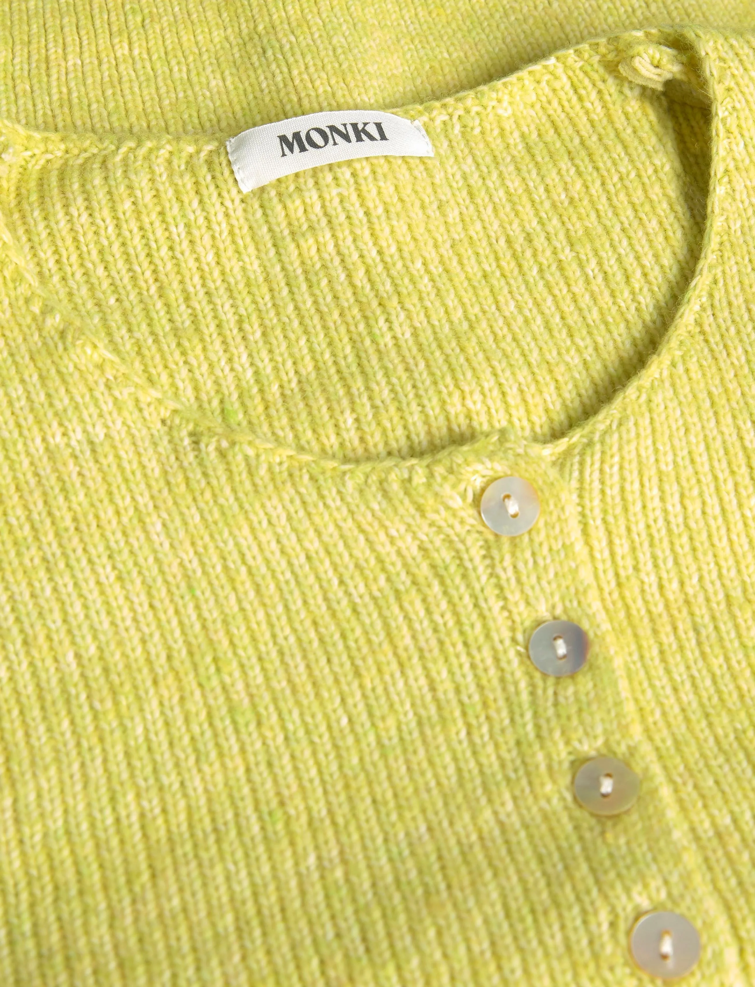 Monki - Knitted Cable Cardigan - strickjacken - yellow light - 2