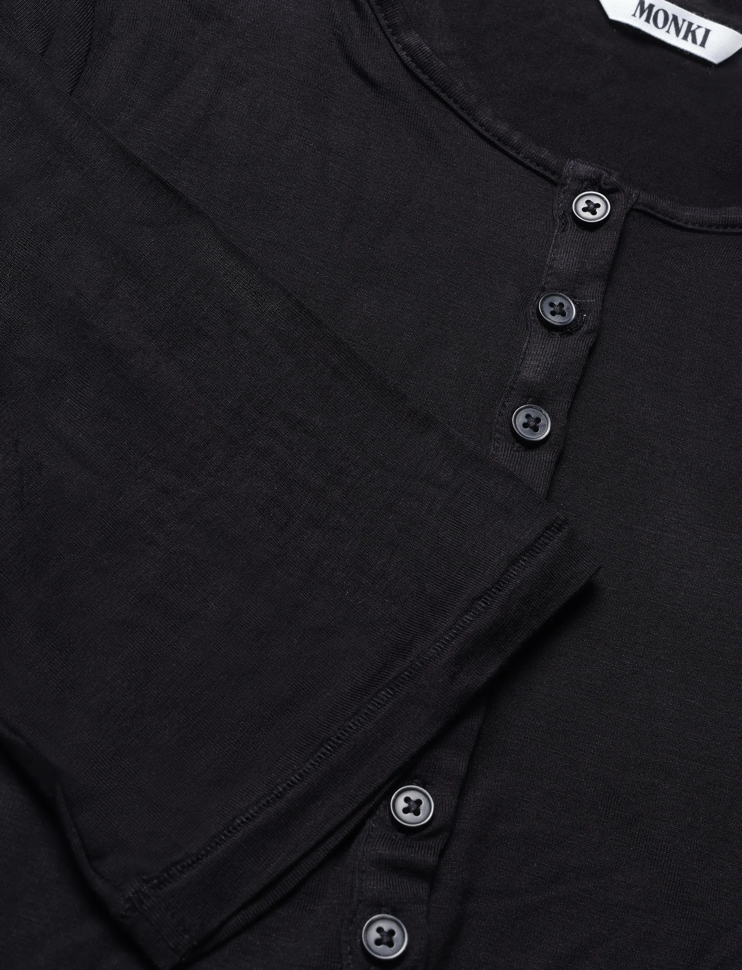 Monki - Henley LS - black dark - 2