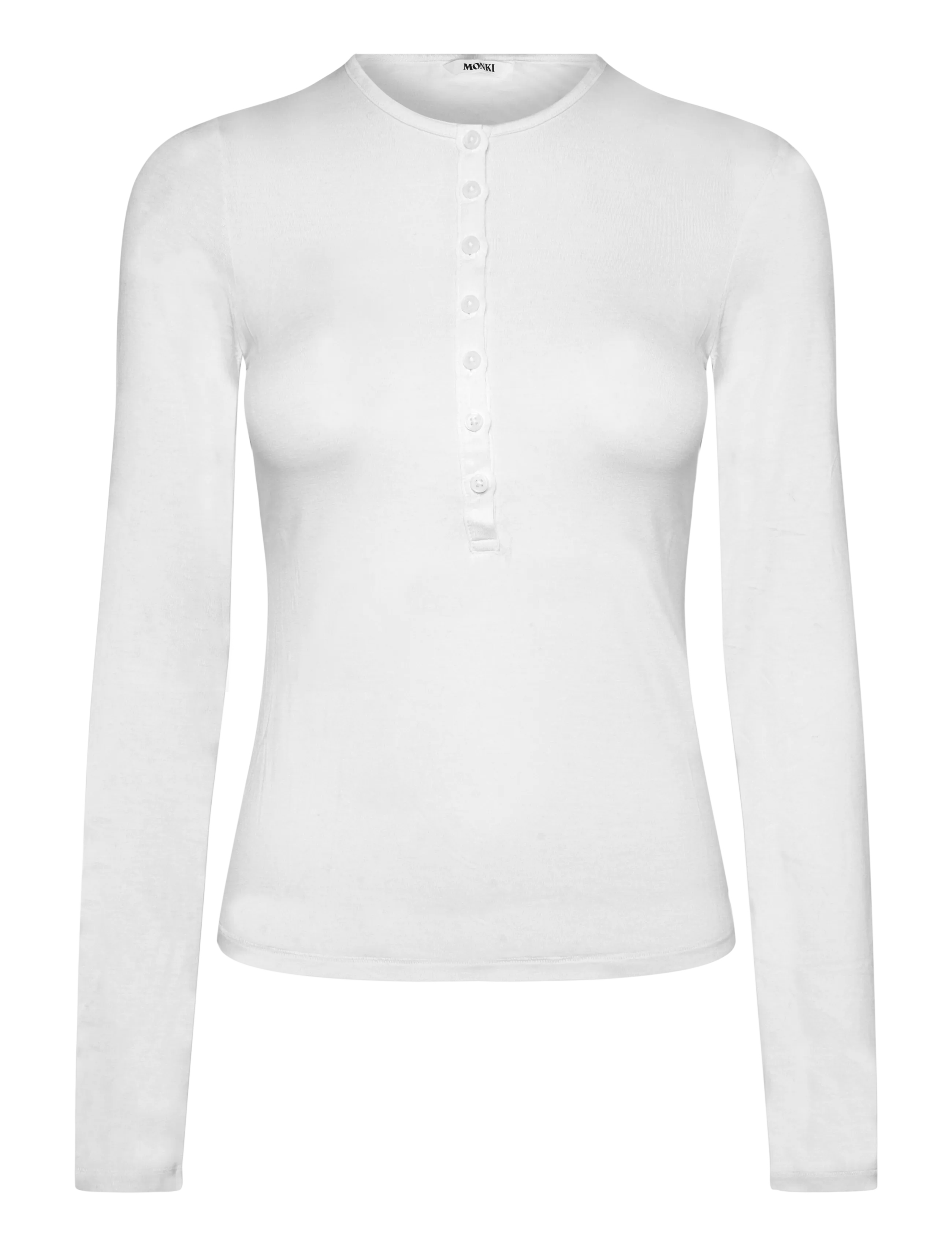 Monki Henley LS - Langærmede toppe - WHITE LIGHT / white