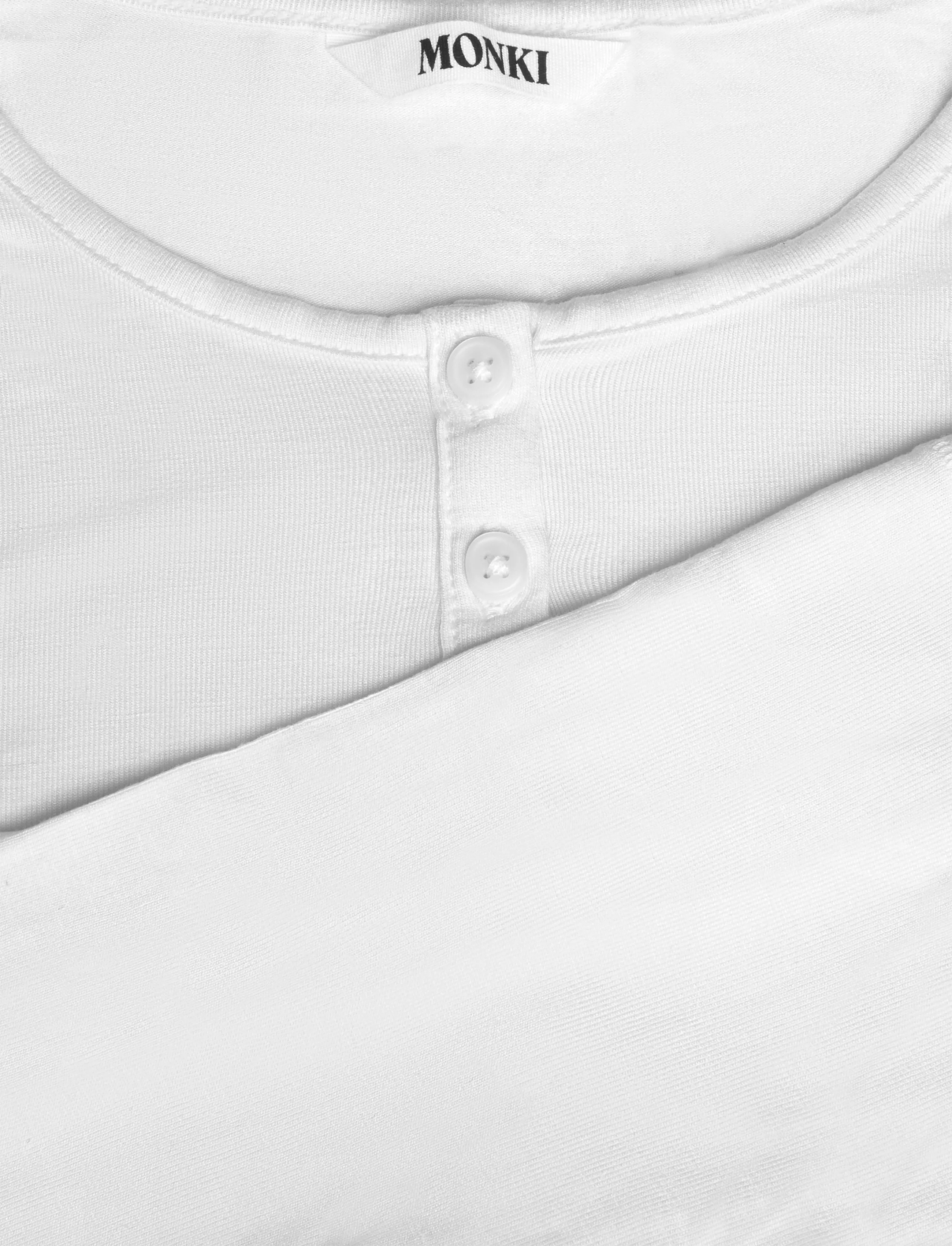 Monki - Henley LS - langærmede toppe - white light - 2