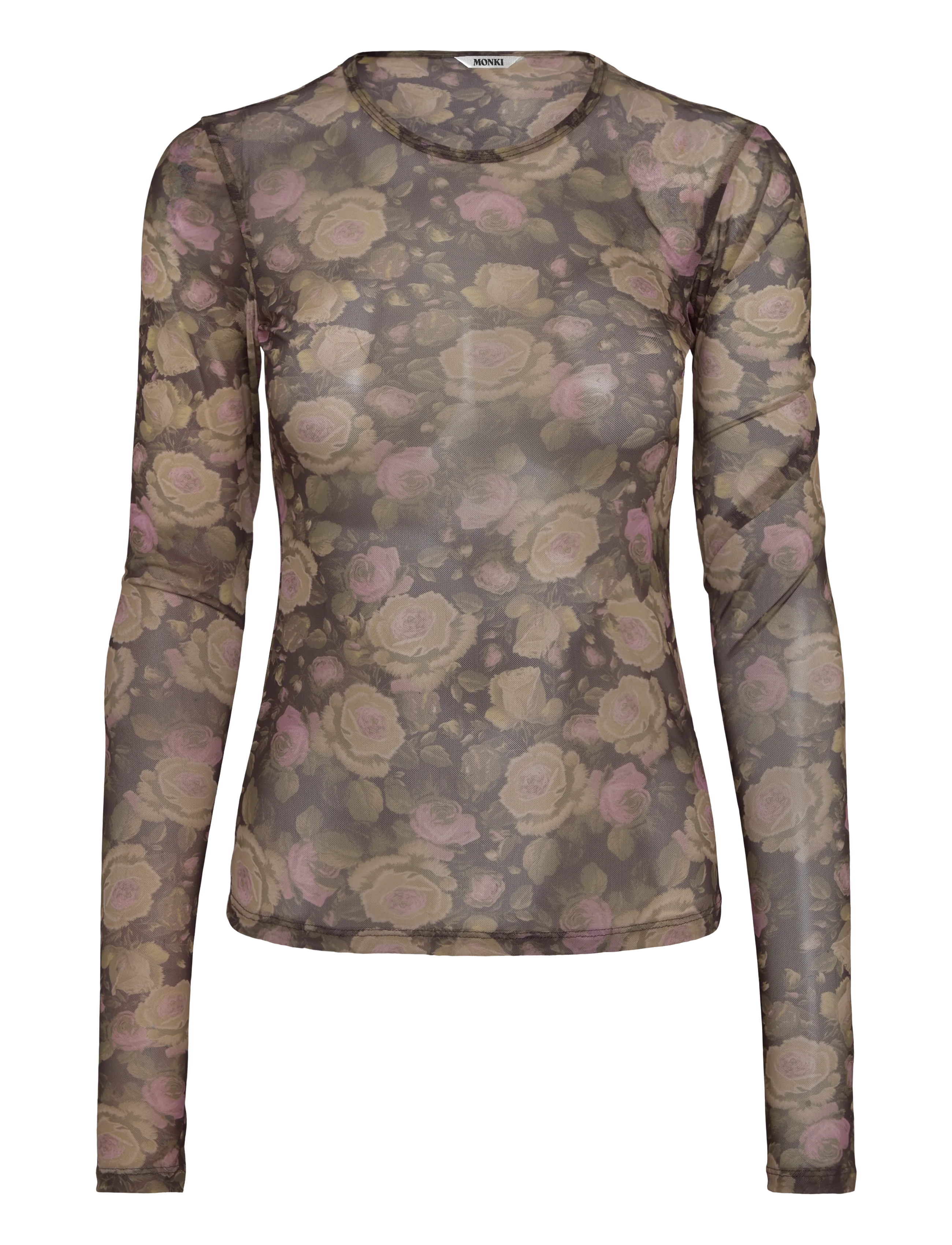 Monki Flora Printed LS - Farben der Saison - BROWN DARK / brown