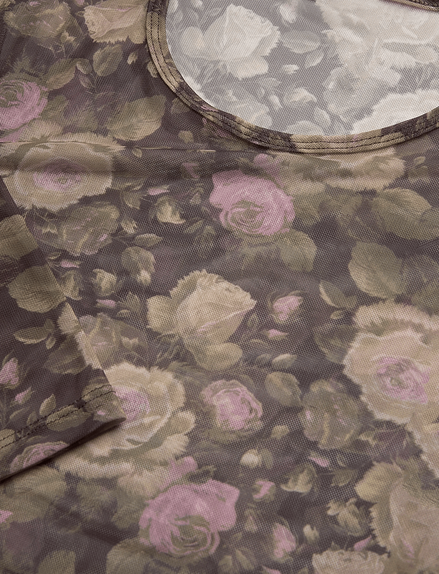 Monki - Flora Printed LS - langærmede toppe - brown dark - 2