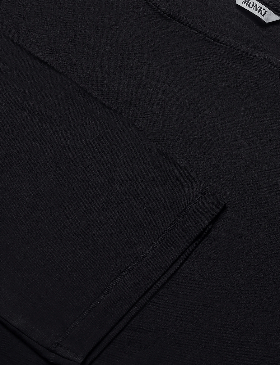 Monki - Waisted long-sleeved top - pikkade varrukatega topid - black dark - 2