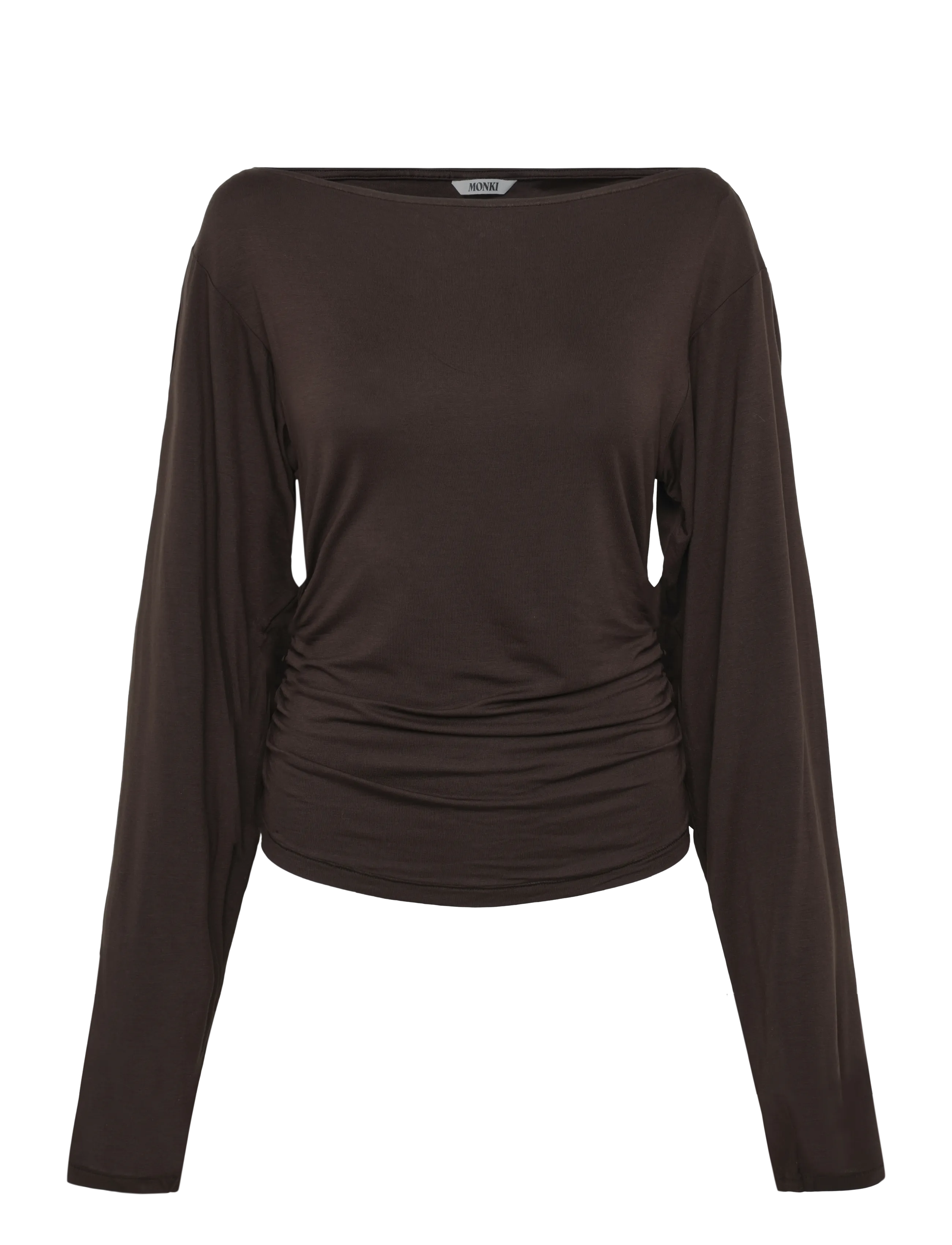 Monki Waisted long-sleeved top - Clothing - BROWN DARK / brown