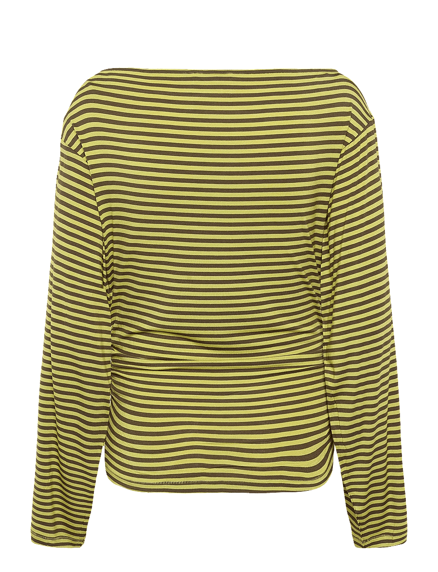 Monki - Waisted long-sleeved top - pikkade varrukatega topid - yellow light - 1