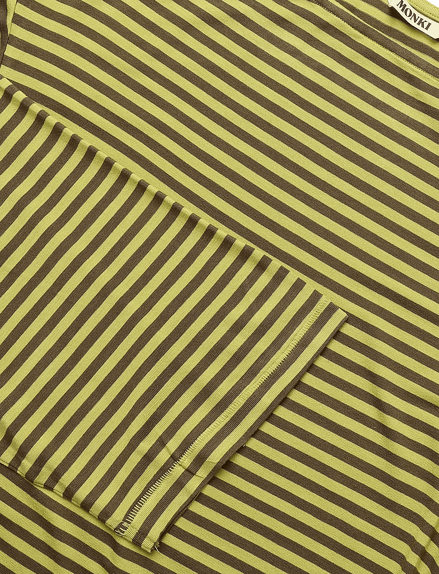 Monki - Waisted long-sleeved top - pikkade varrukatega topid - yellow light - 2