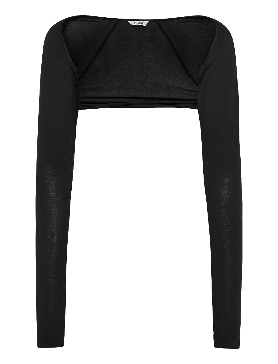 Monki - Bolero Long Sleeve - crop tops - black dark - 0