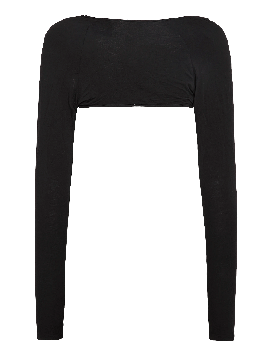 Monki - Bolero Long Sleeve - crop tops - black dark - 1