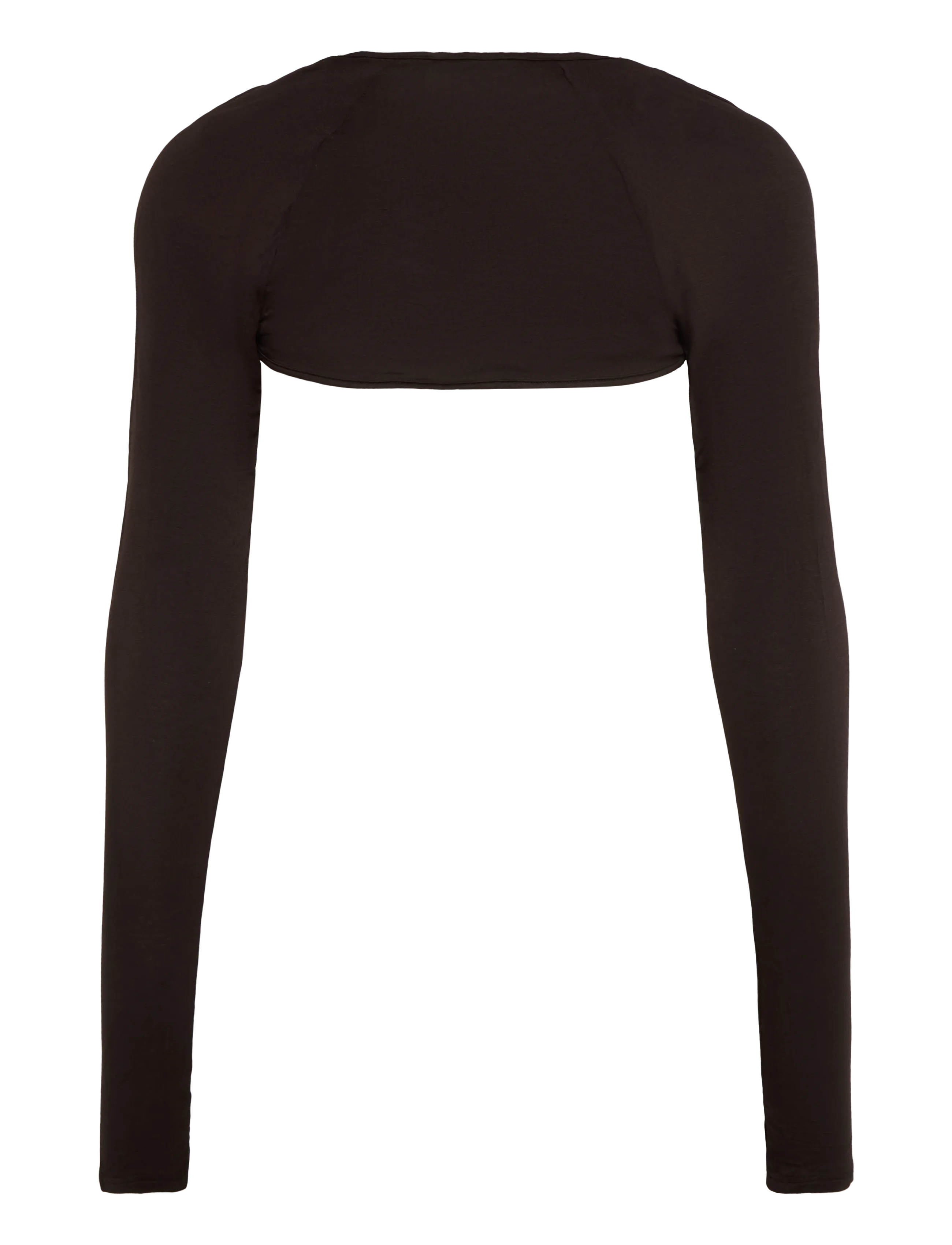 Monki - Bolero Long Sleeve - crop tops - brown dark - 1