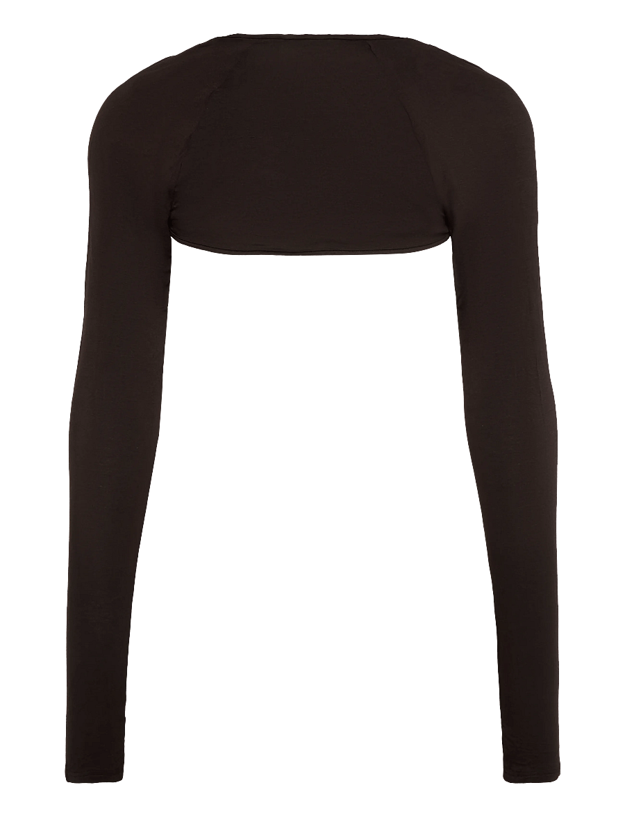 Monki - Bolero Long Sleeve - crop tops - brown dark - 1