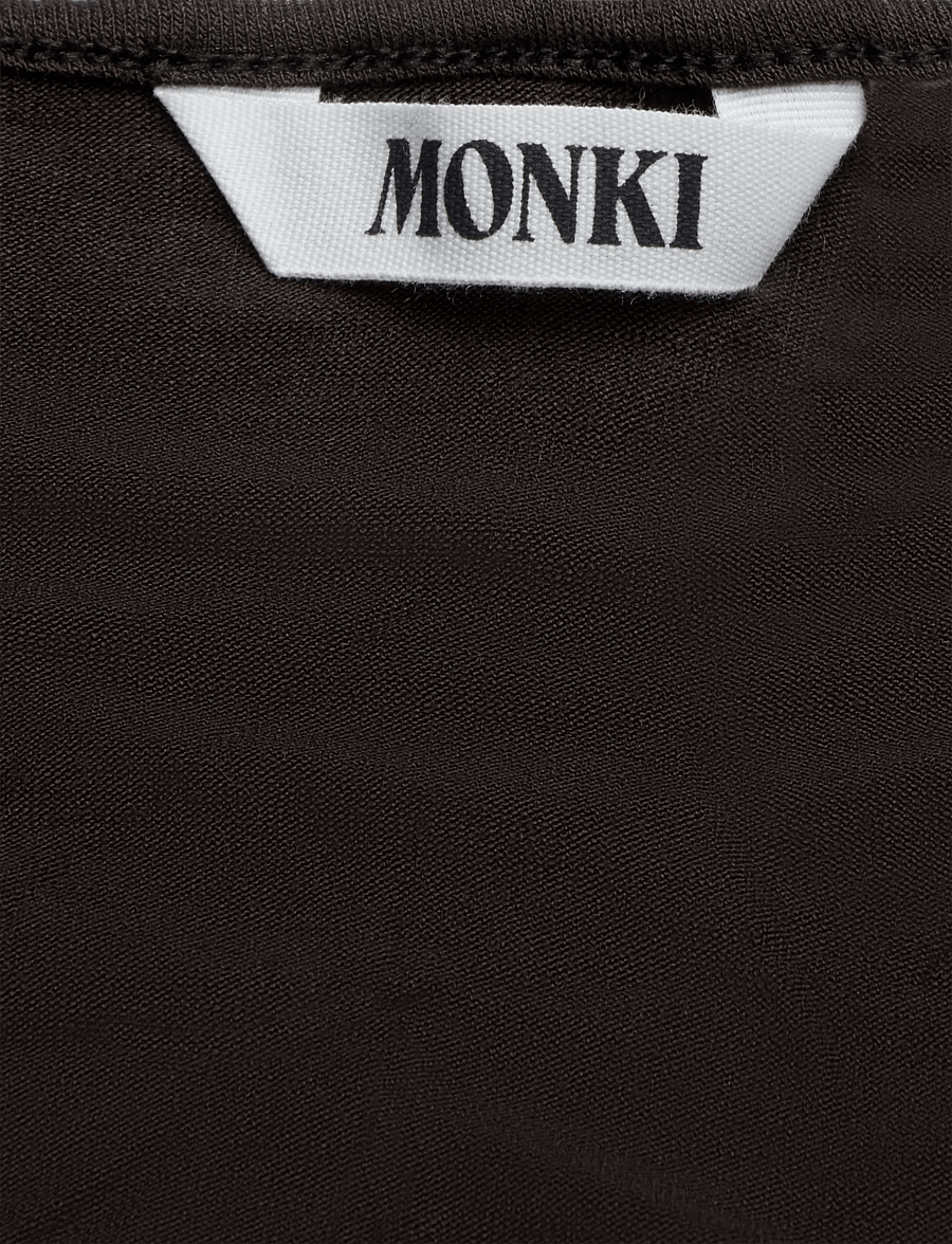 Monki - Bolero Long Sleeve - crop tops - brown dark - 2
