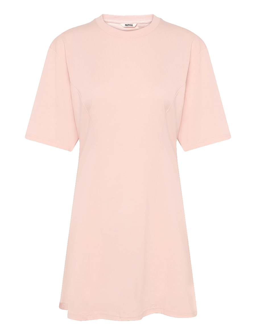 Monki - Mini Fit-and-Flare T-Shirt Dress - t-shirt dresses - pink dusty light - 0