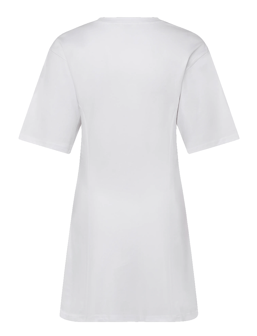 Monki - Mini Fit-and-Flare T-Shirt Dress - sukienki koszulowe - white light - 2