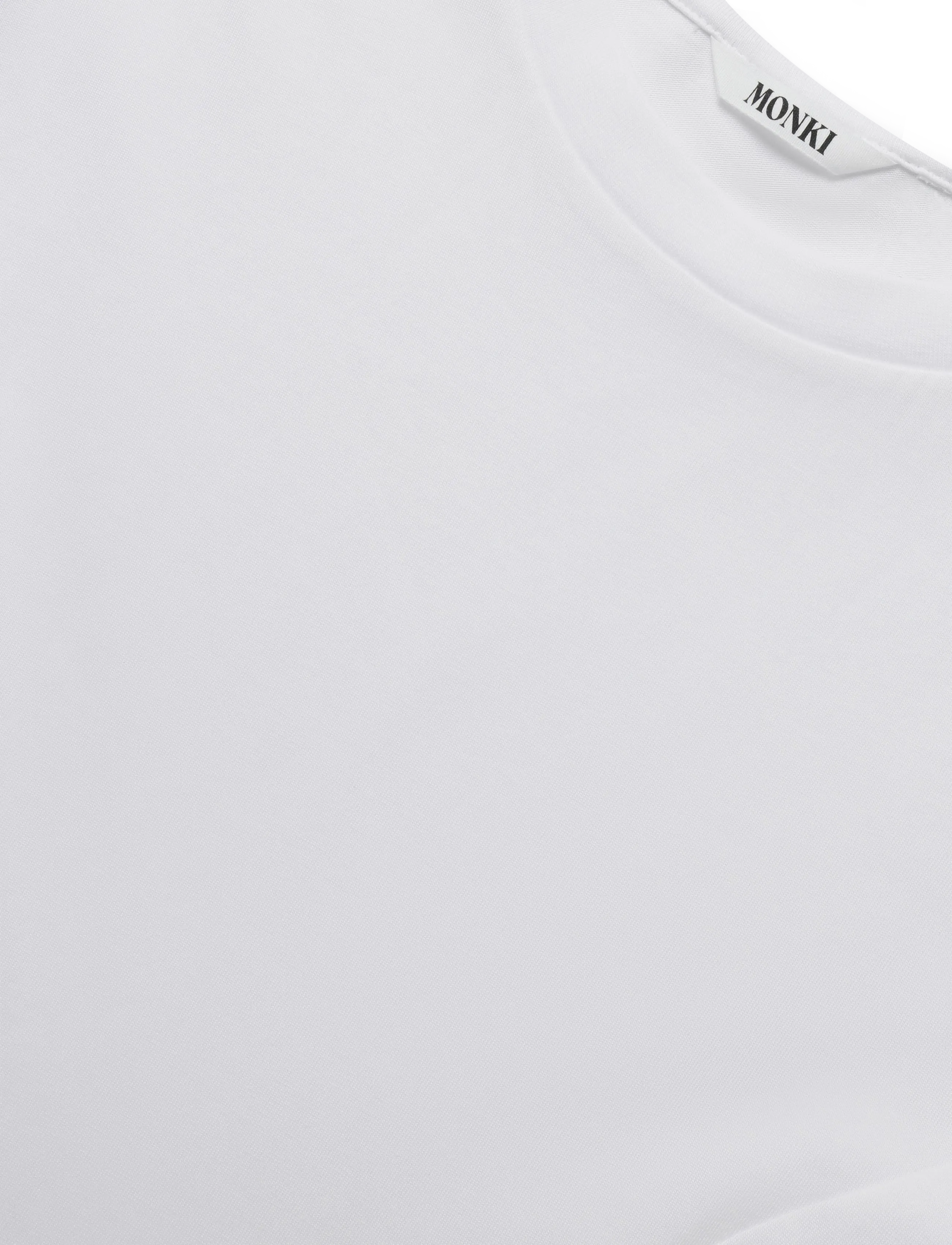 Monki - Mini Fit-and-Flare T-Shirt Dress - t-shirtkjoler - white light - 2