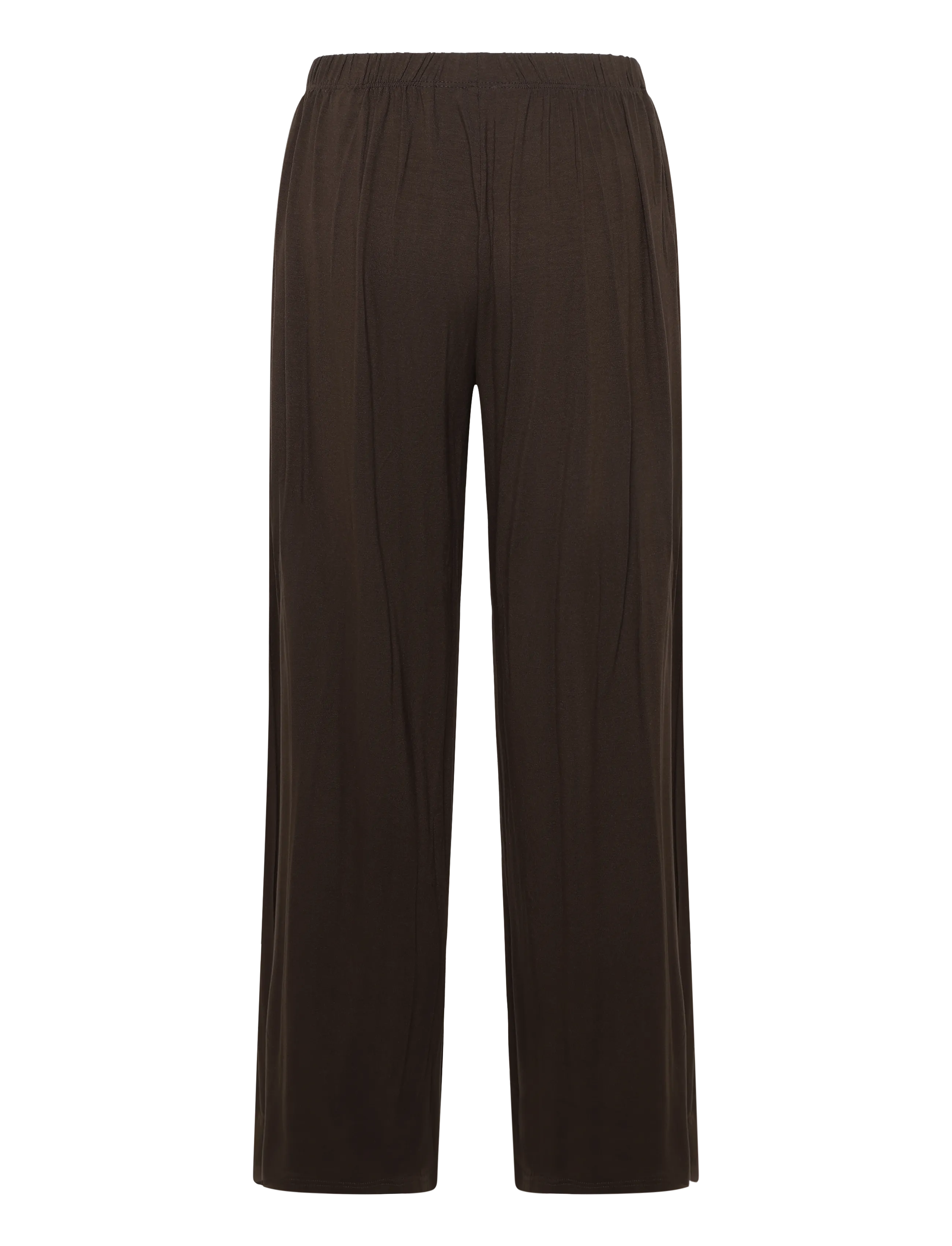 Monki - Rlxd Viscose Trousers - hosen mit weitem bein - brown dark - 1