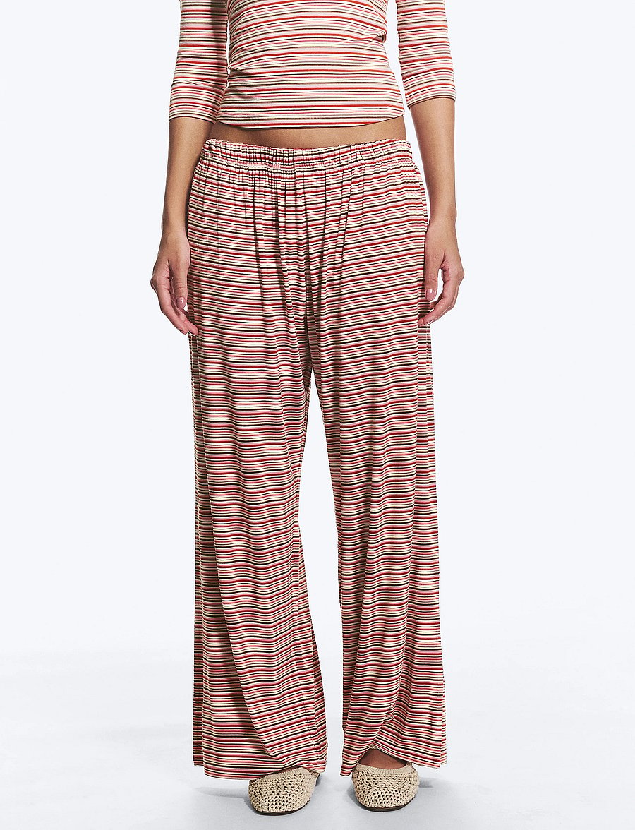 Monki - Rlxd Viscose Trousers - hosen mit weitem bein - pink medium - 3