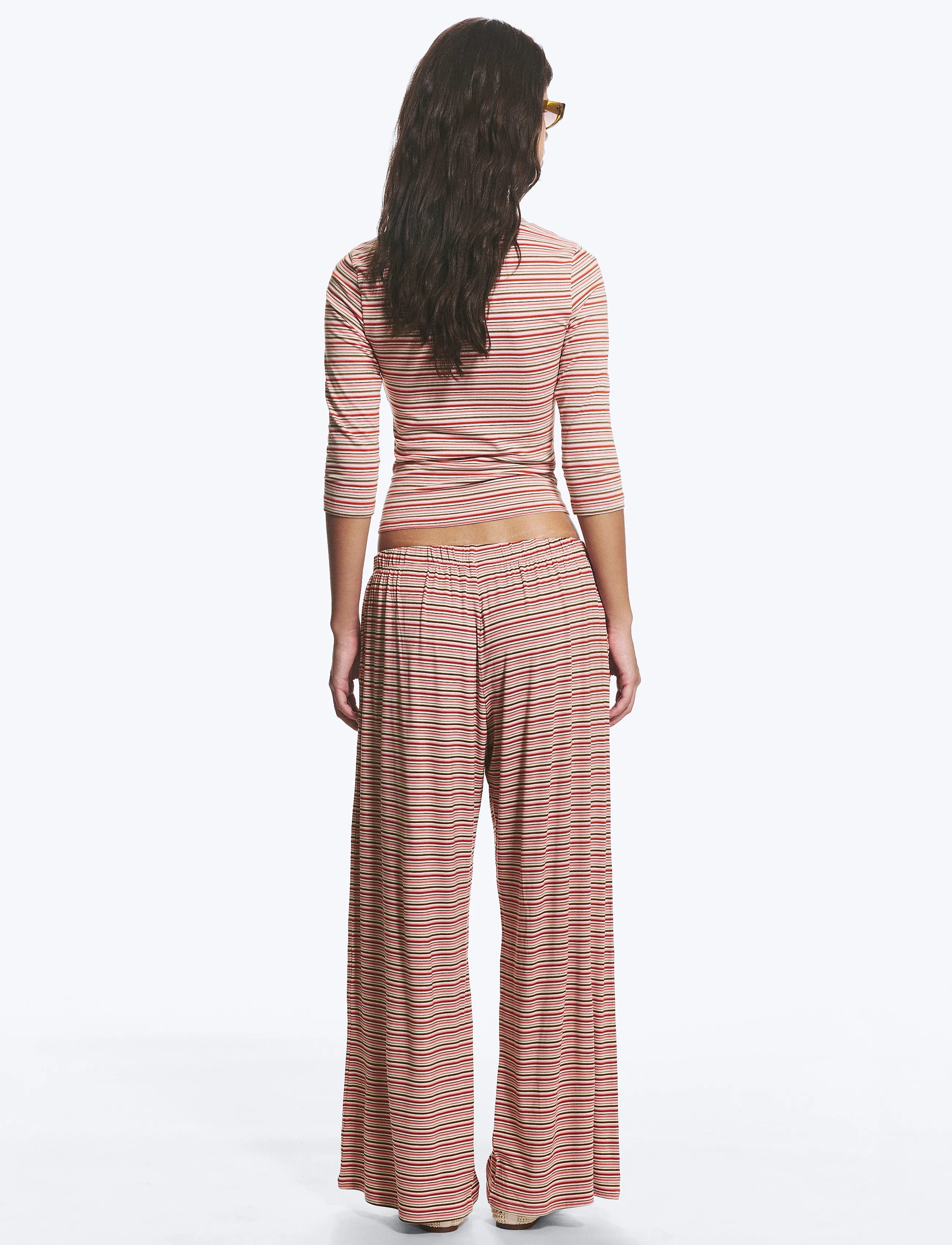 Monki - Rlxd Viscose Trousers - vida byxor - pink medium - 4