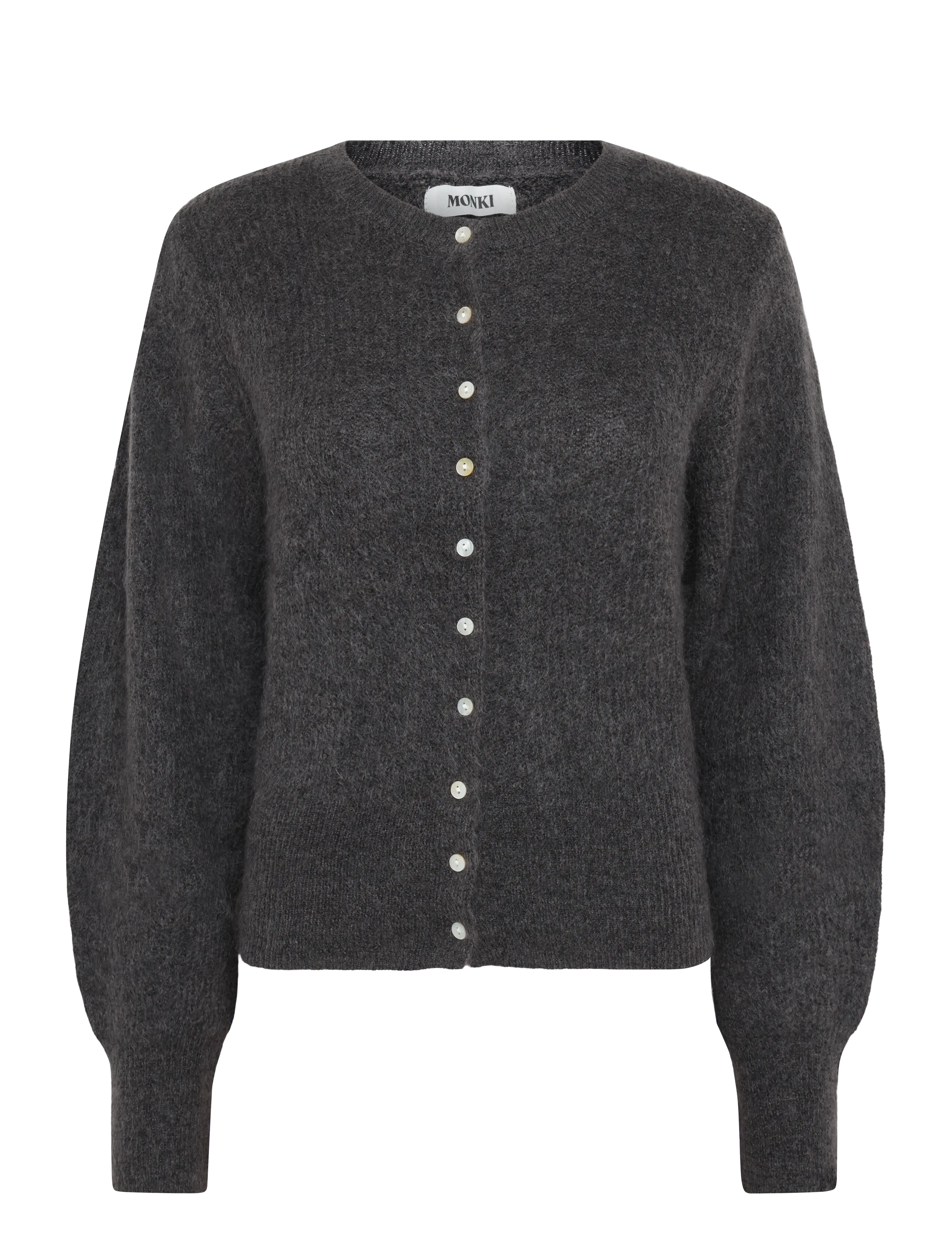 Monki Mohair blend cardigan - Knitwear - GREY MELANGE DARK / grey