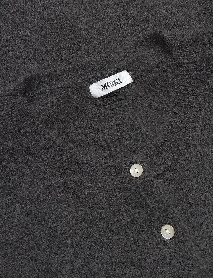 Monki - Mohair blend cardigan - cardigans - grey melange dark - 2