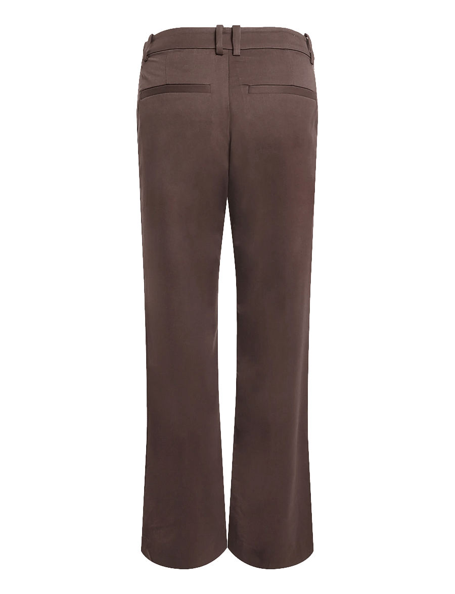 Monki - Straight leg suiting trousers - anzugshosen - brown dark - 1