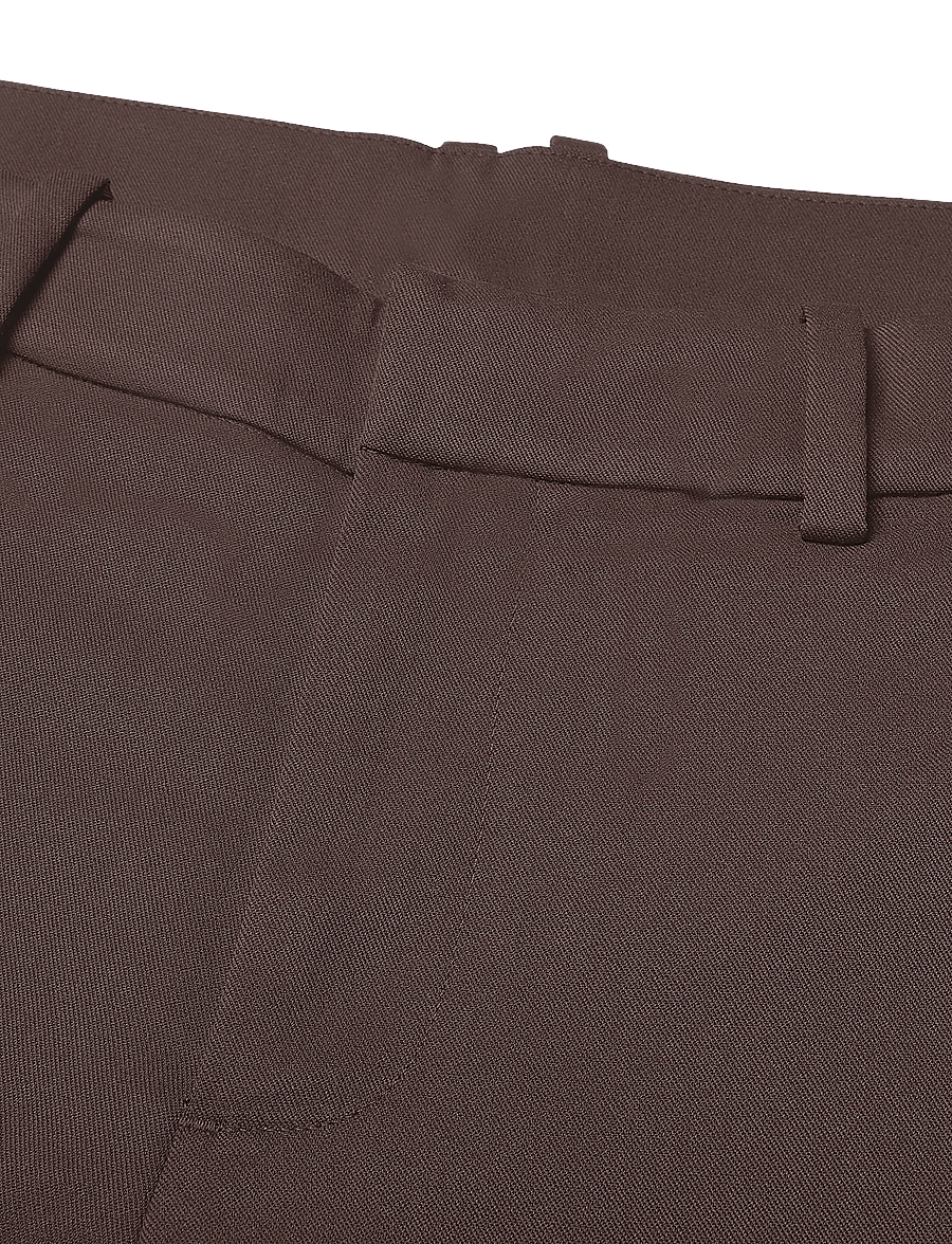 Monki - Straight leg suiting trousers - anzugshosen - brown dark - 2