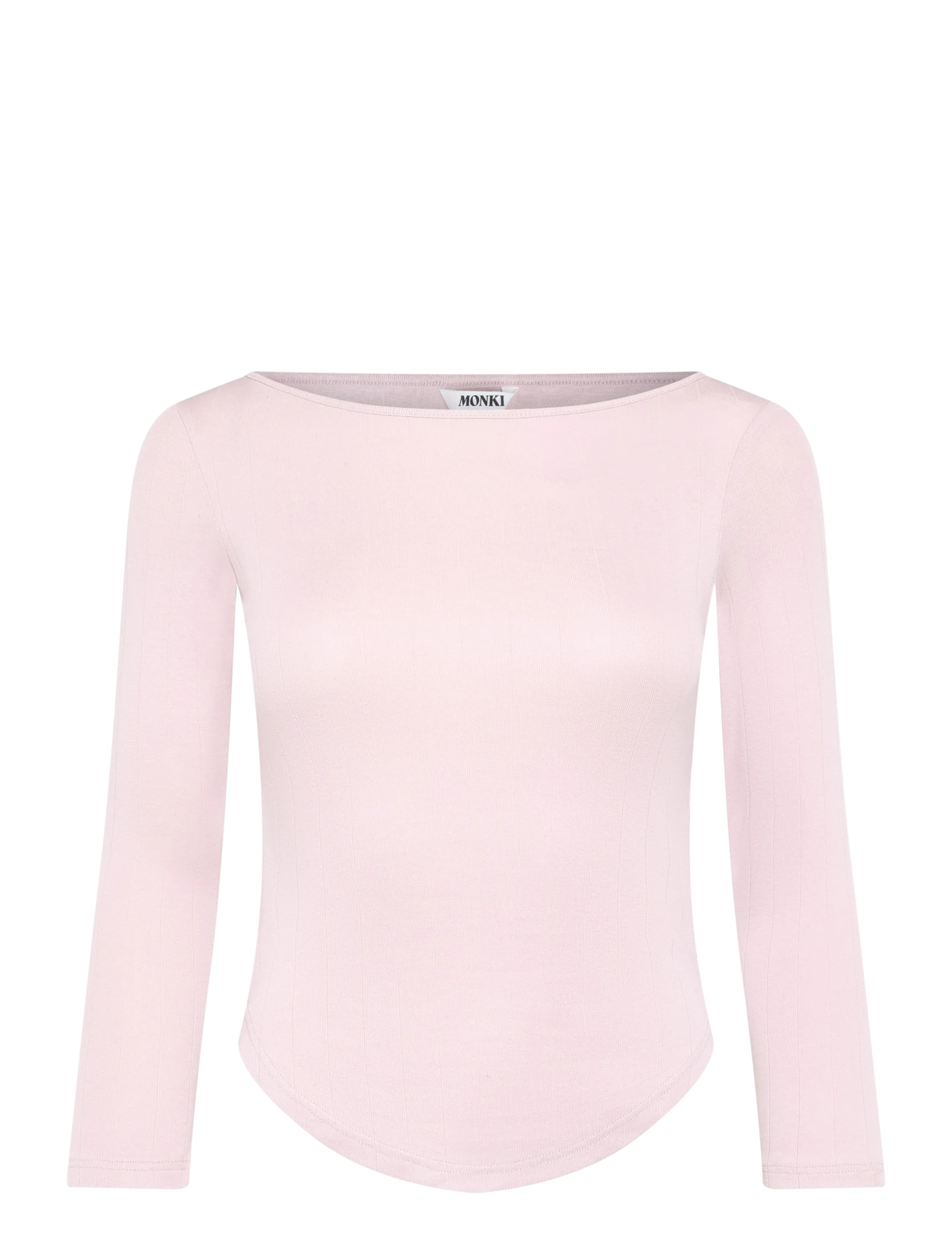 Monki Boatneck Top - Jumpers - PINK DUSTY LIGHT / pink/rose
