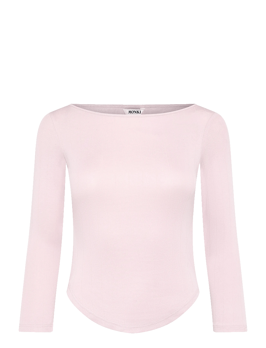 Monki - Boatneck Top - kampsunid - pink dusty light - 0
