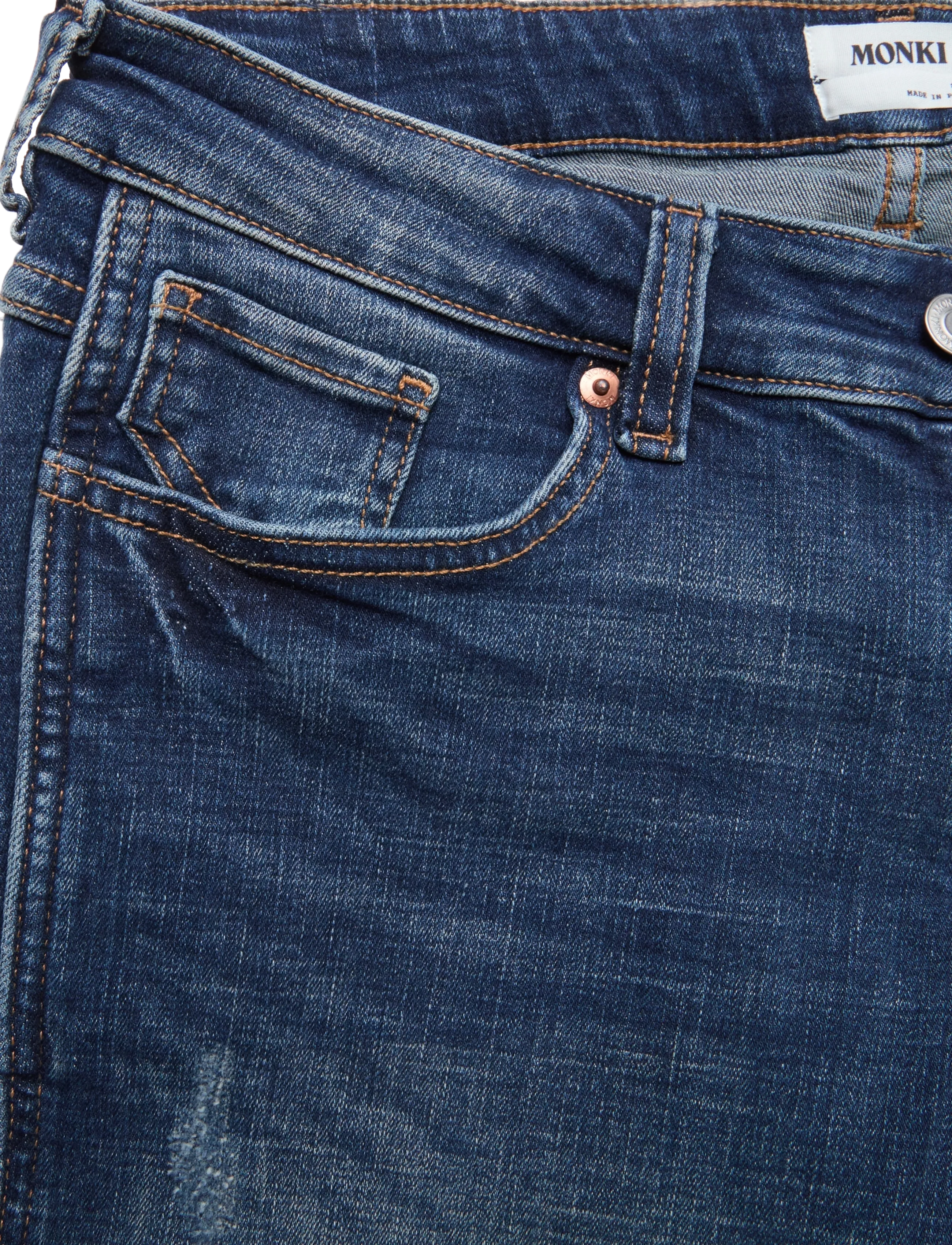 Monki - Low Waisted Zip Jeans - flared jeans - denim blue dark - 2