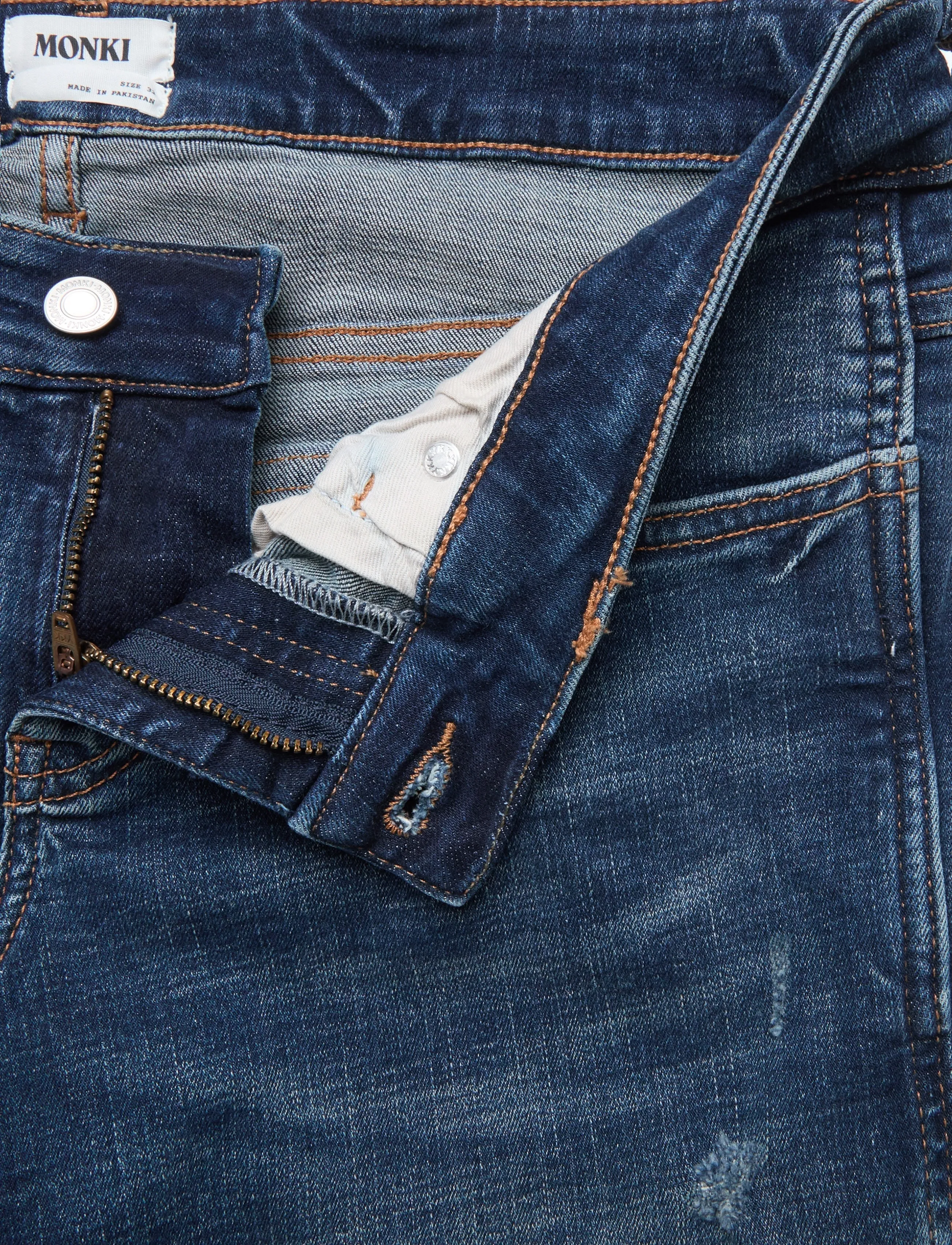 Monki - Low Waisted Zip Jeans - flared jeans - denim blue dark - 3
