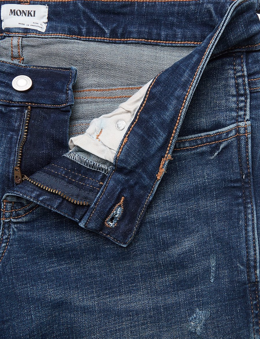 Monki - Low Waisted Zip Jeans - flared jeans - denim blue dark - 3