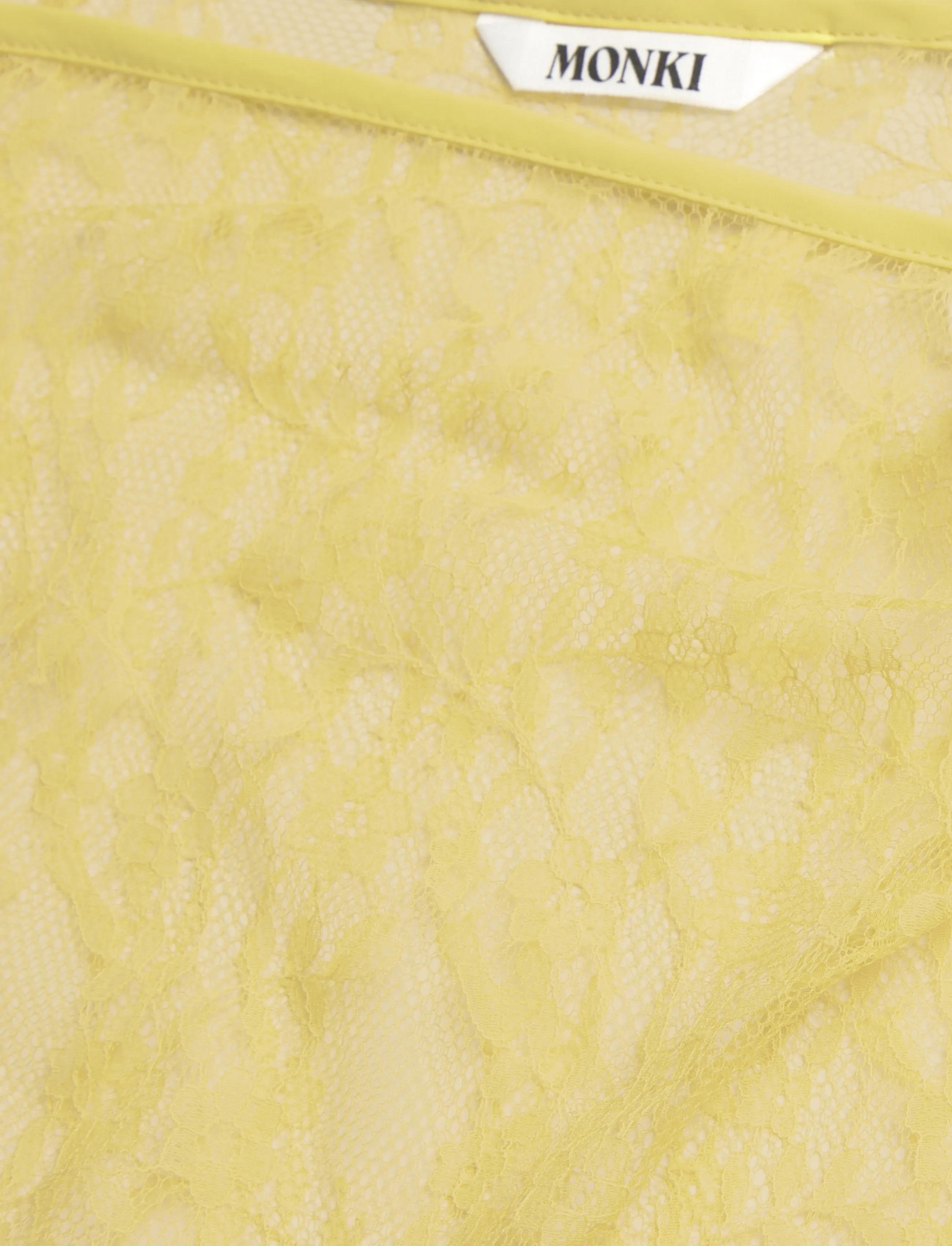 Monki - Lace Wrap Skirt - yellow light - 2